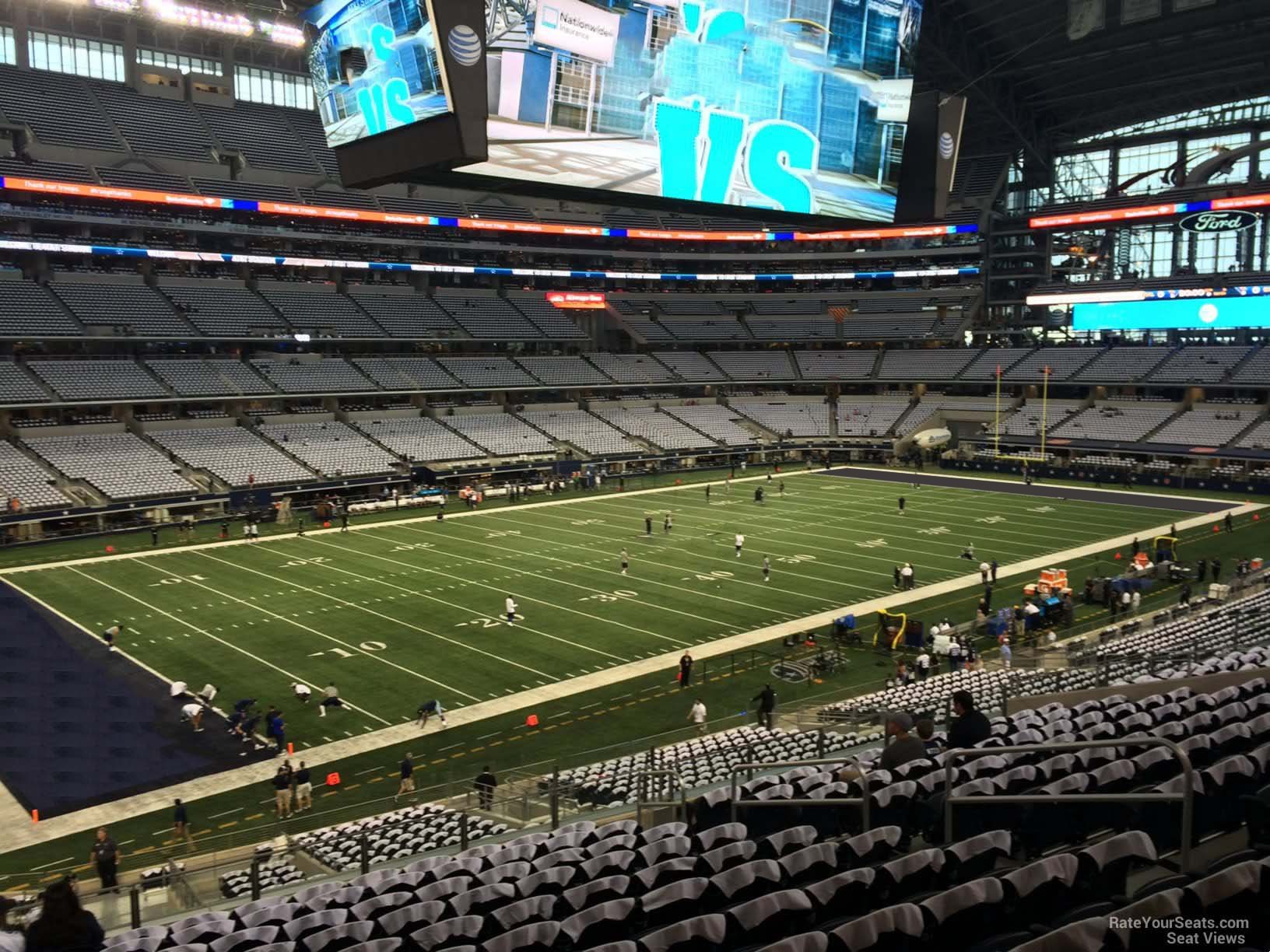 section 216, row 13 seat view  for football - at&t stadium (cowboys stadium)