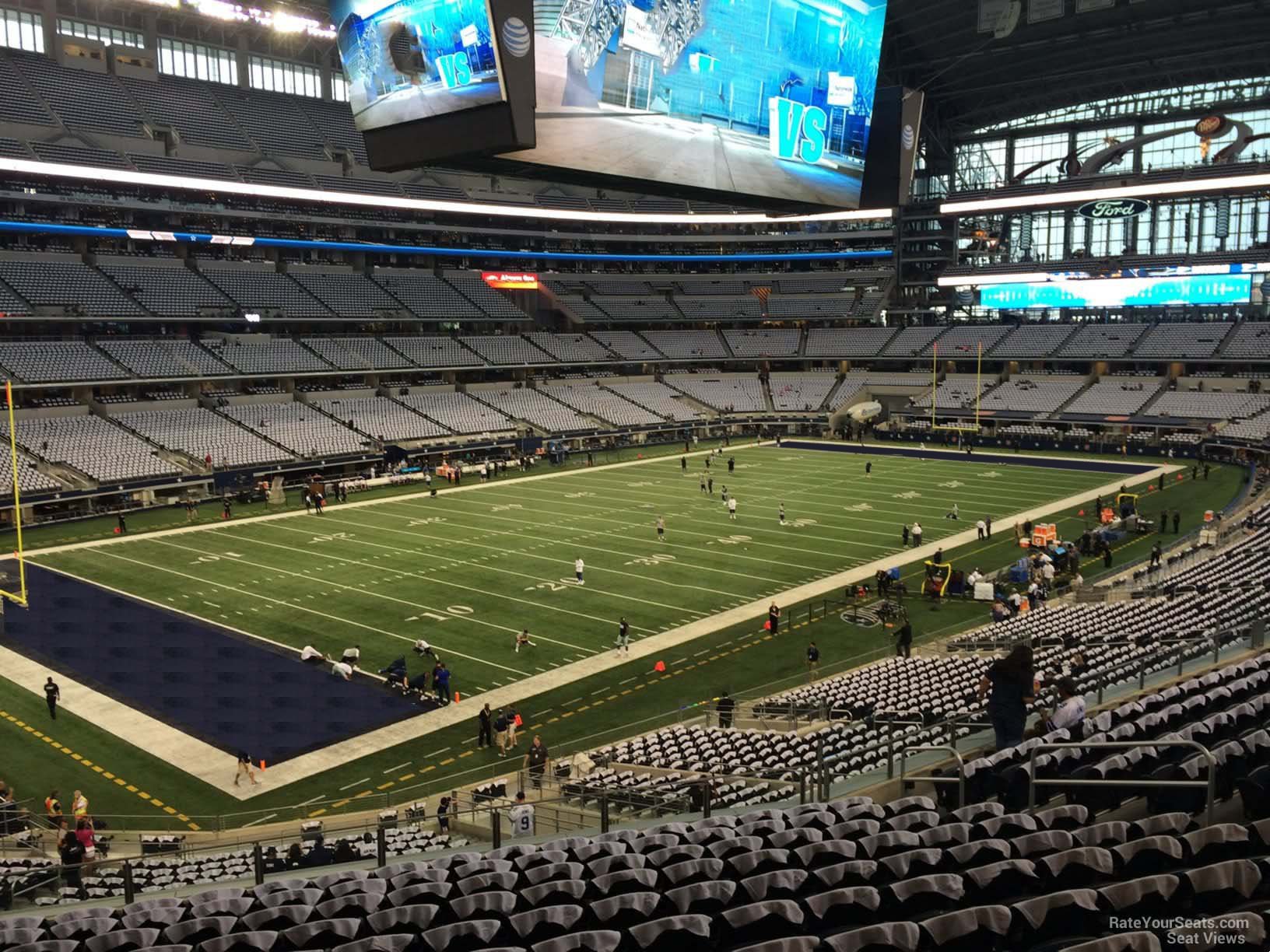 section 217, row 13 seat view  for football - at&t stadium (cowboys stadium)