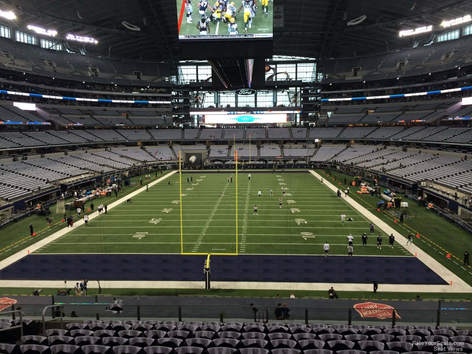 section 222, row 13 seat view  for football - at&t stadium (cowboys stadium)