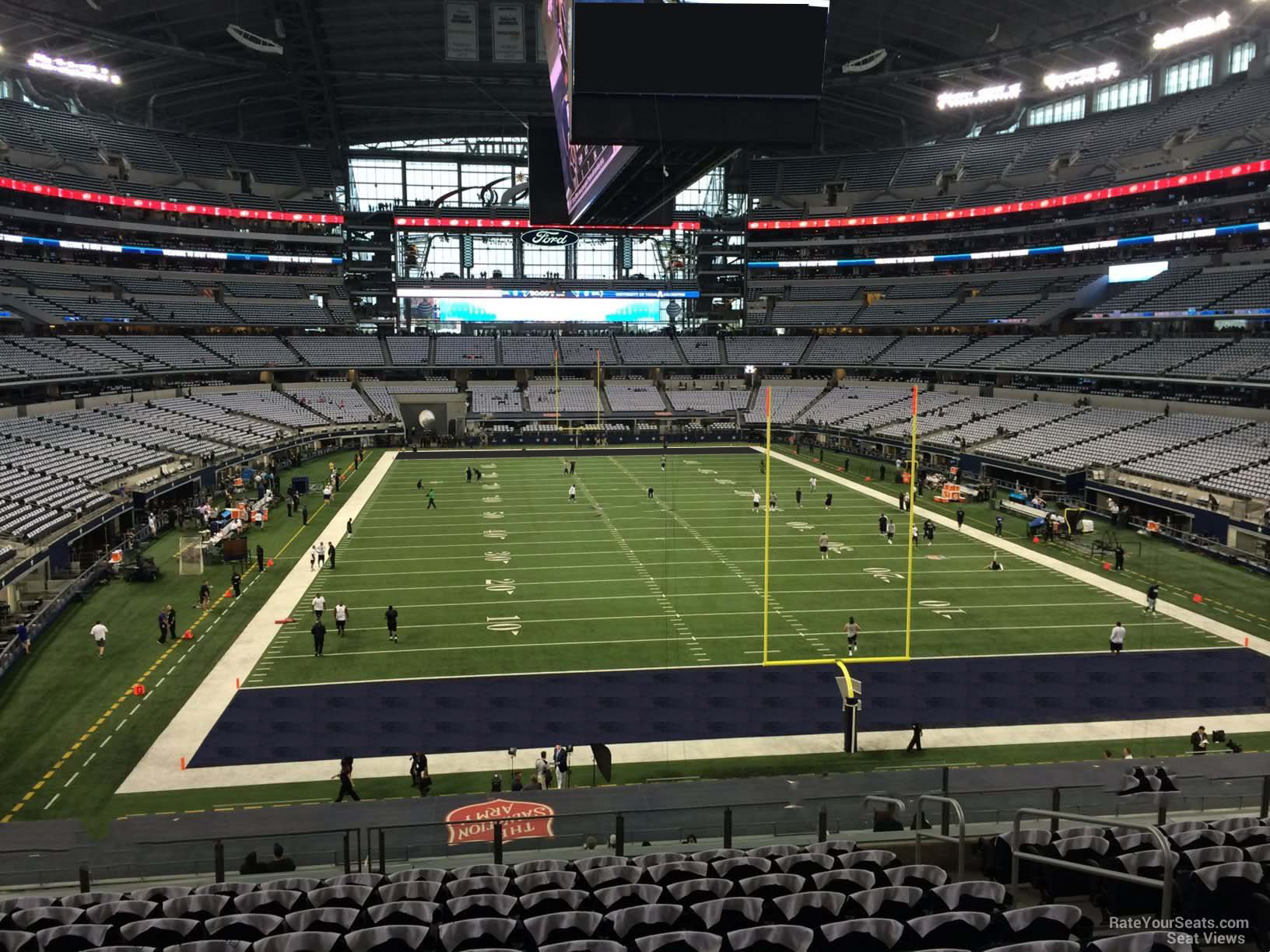 section 224, row 13 seat view  for football - at&t stadium (cowboys stadium)