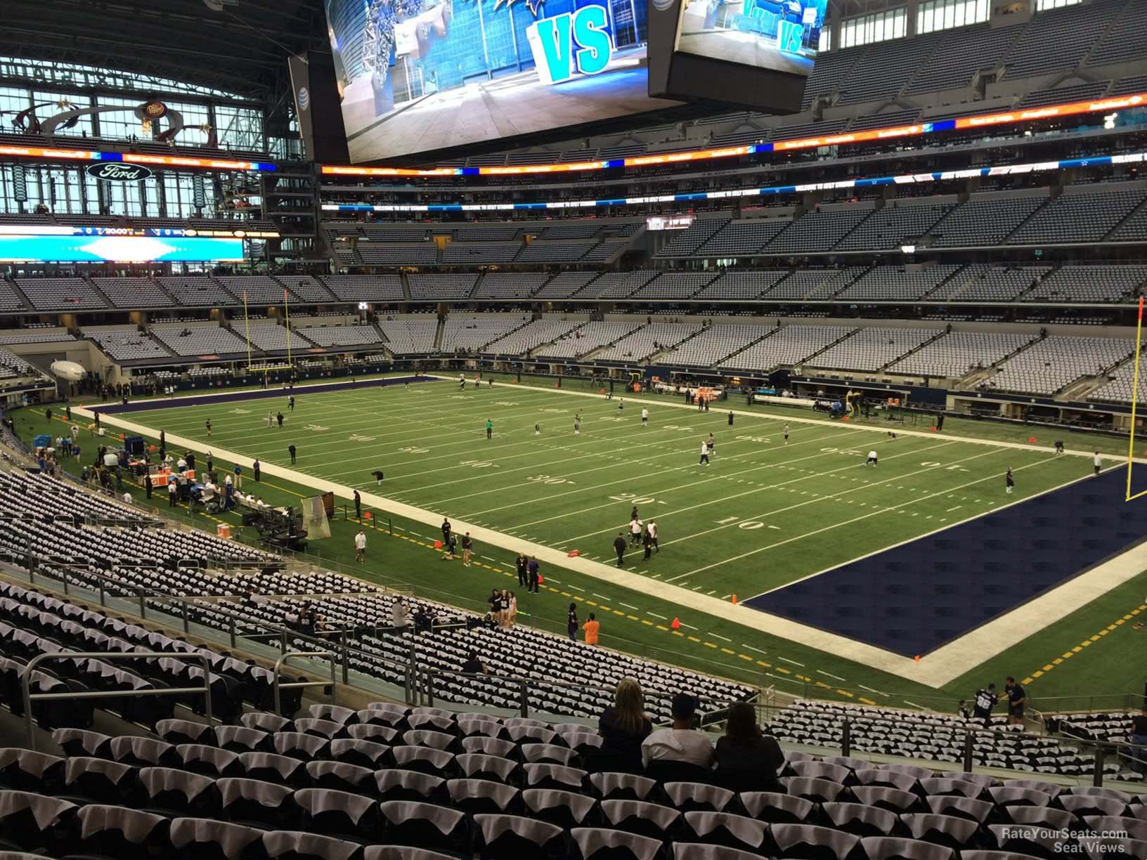 section 227, row 13 seat view  for football - at&t stadium (cowboys stadium)