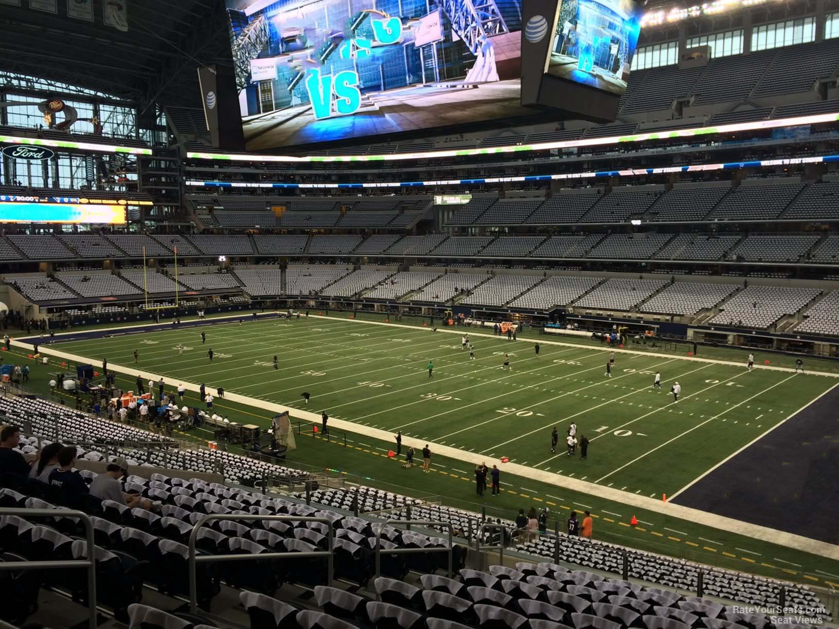section 228, row 13 seat view  for football - at&t stadium (cowboys stadium)