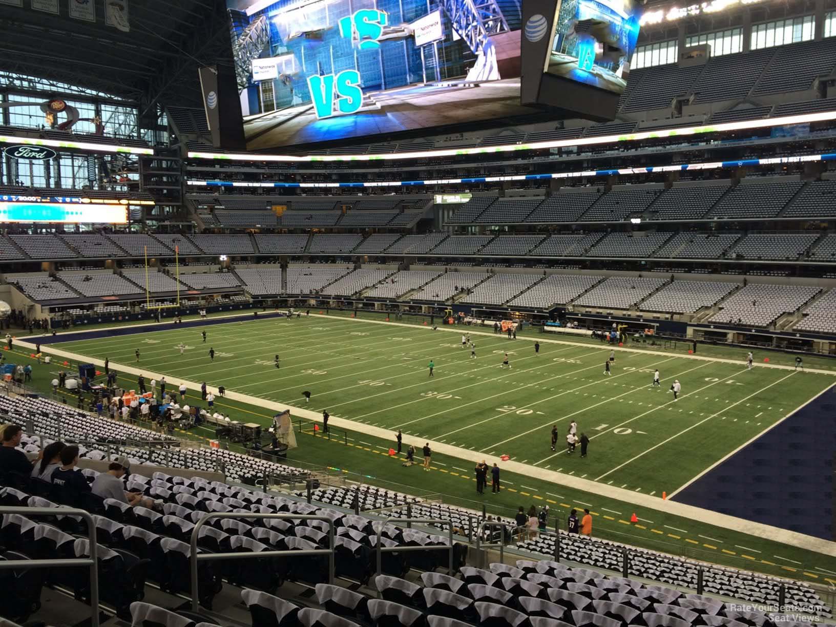 section 229, row 13 seat view  for football - at&t stadium (cowboys stadium)