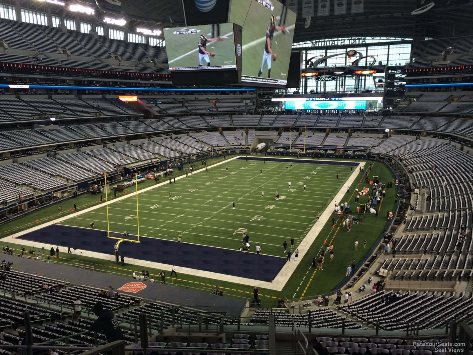 section 320, row 15 seat view  for football - at&t stadium (cowboys stadium)