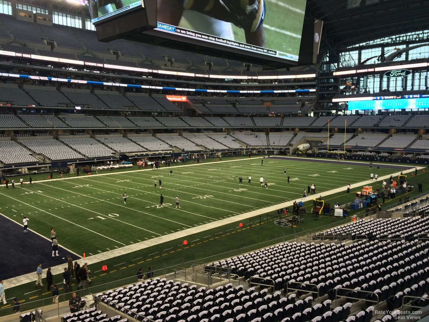 section 216, row 2 seat view  for football - at&t stadium (cowboys stadium)