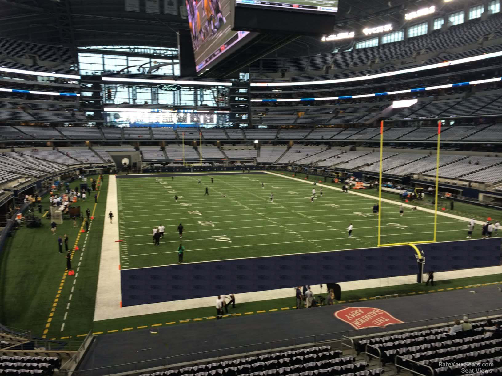 section 225, row 2 seat view  for football - at&t stadium (cowboys stadium)
