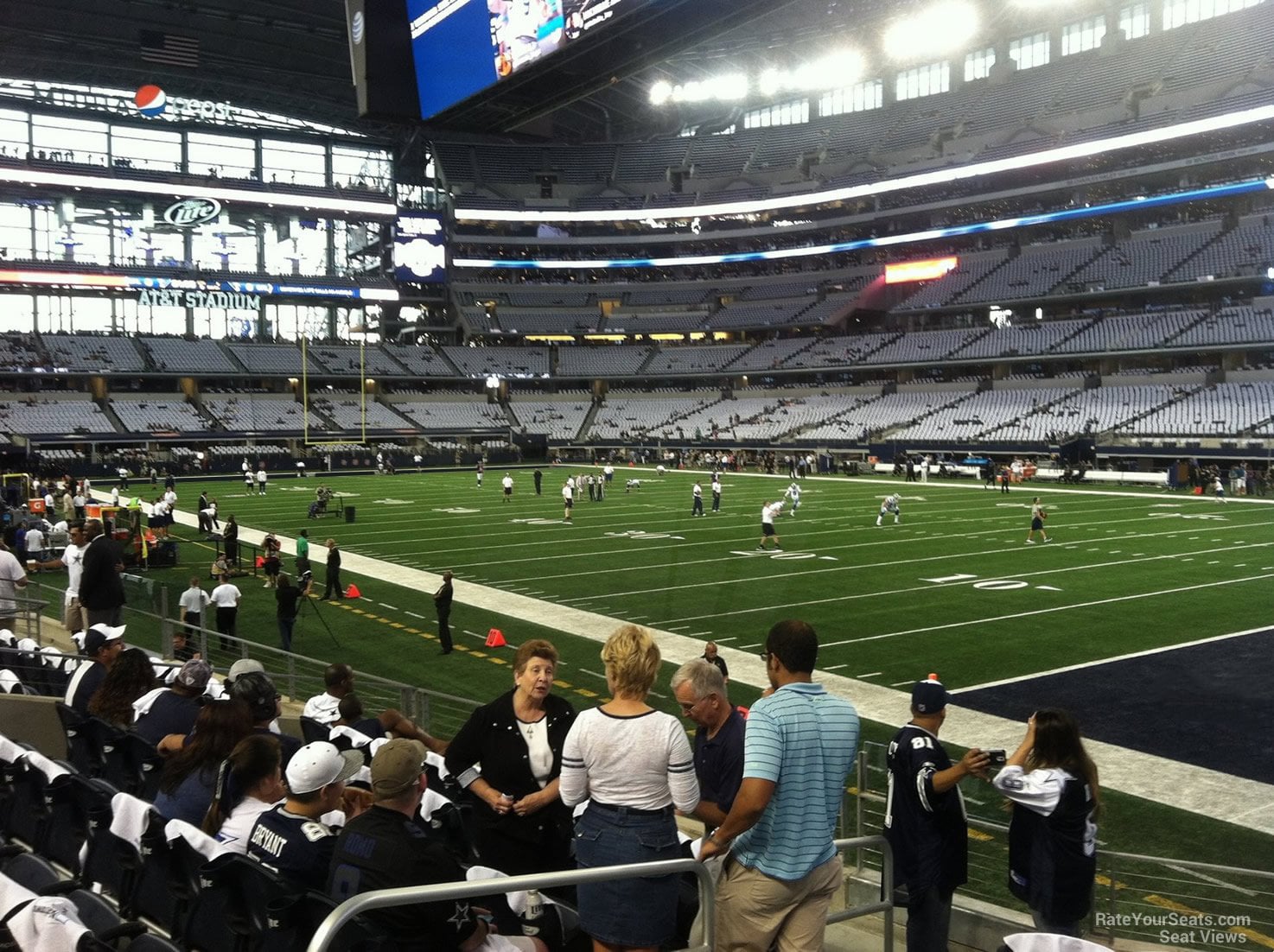 section 102, row 8 seat view  for football - at&t stadium