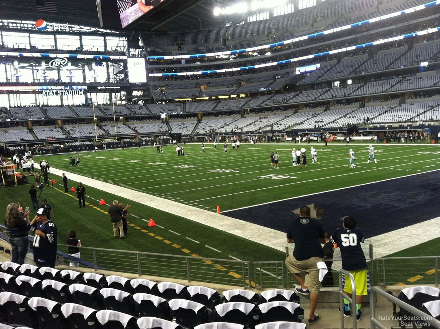 at t stadium section 102 dallas cowboys rateyourseats com cowboys seating chart view
