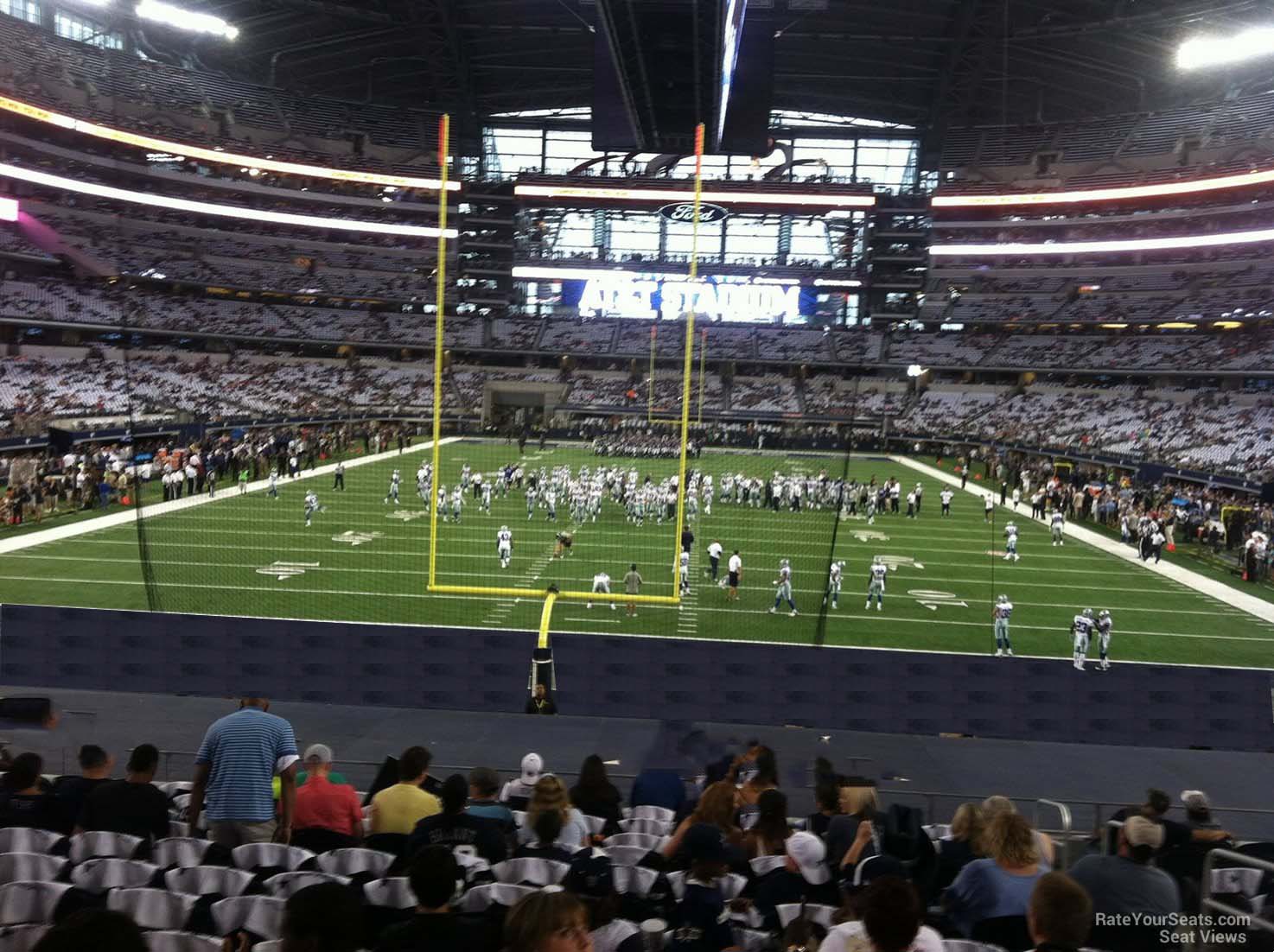 section 123, row 20 seat view  for football - at&t stadium (cowboys stadium)