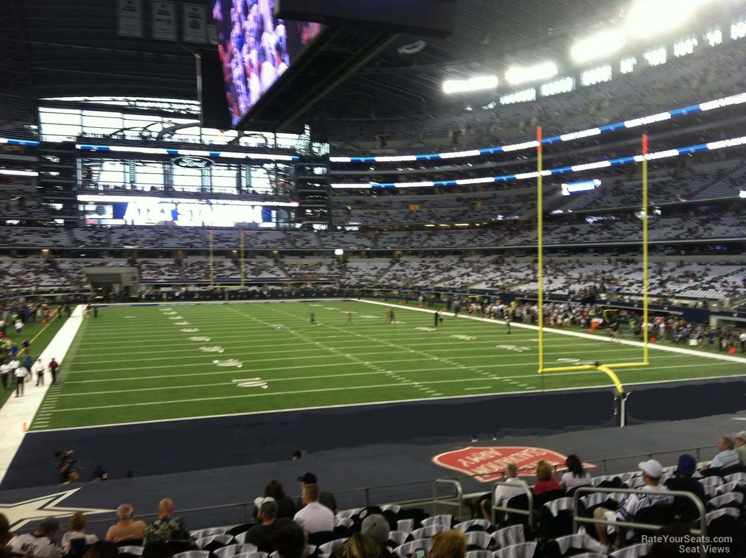 section 125, row 20 seat view  for football - at&t stadium (cowboys stadium)