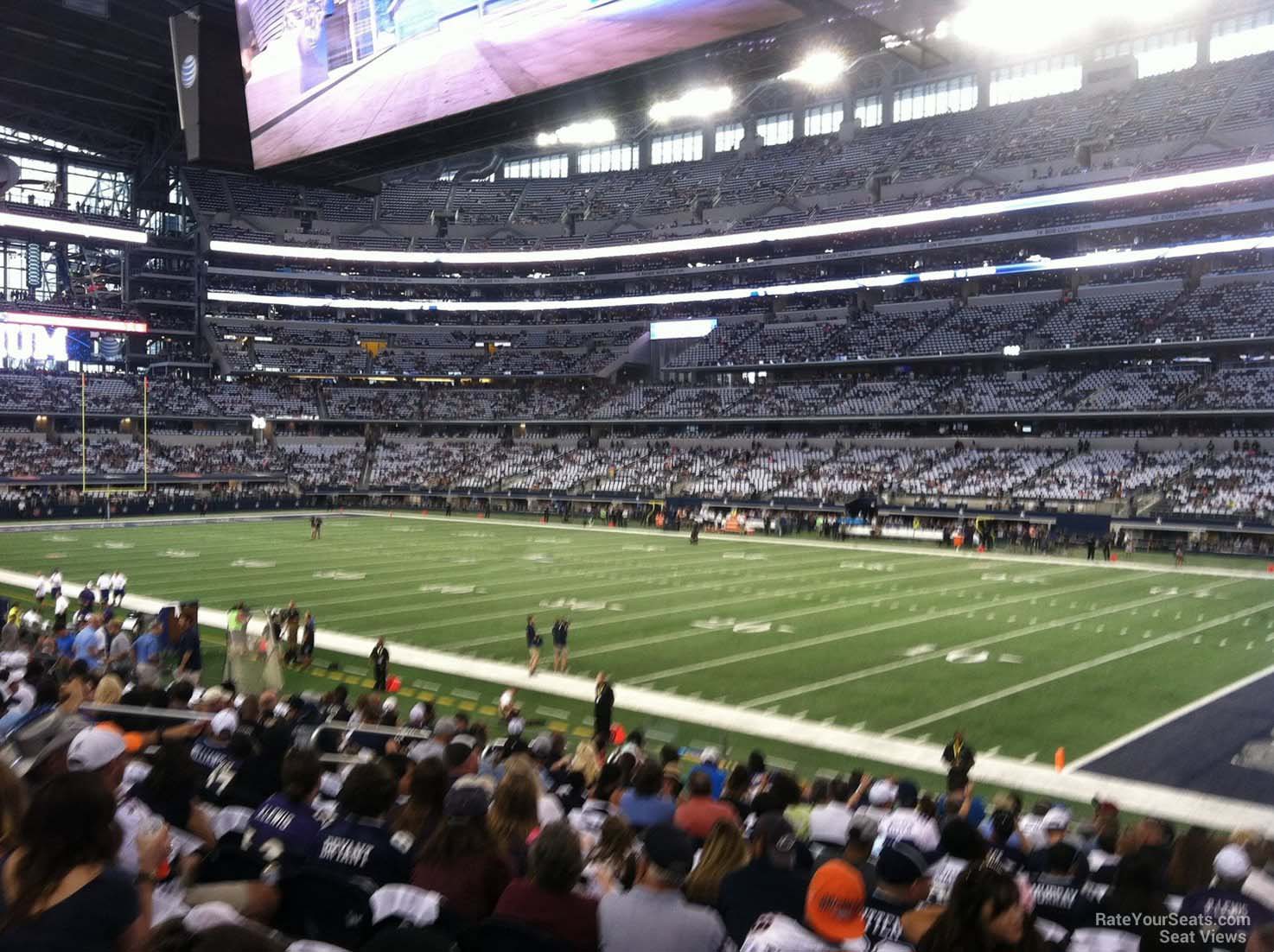 section 128, row 20 seat view  for football - at&t stadium