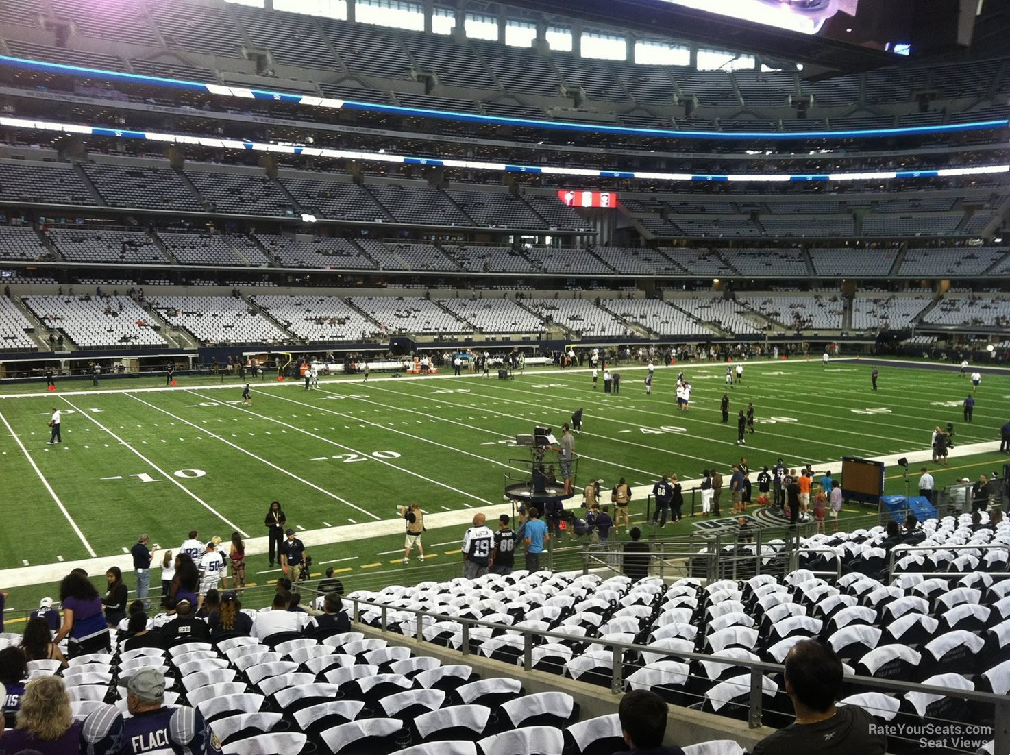 section 142, row 20 seat view  for football - at&t stadium (cowboys stadium)