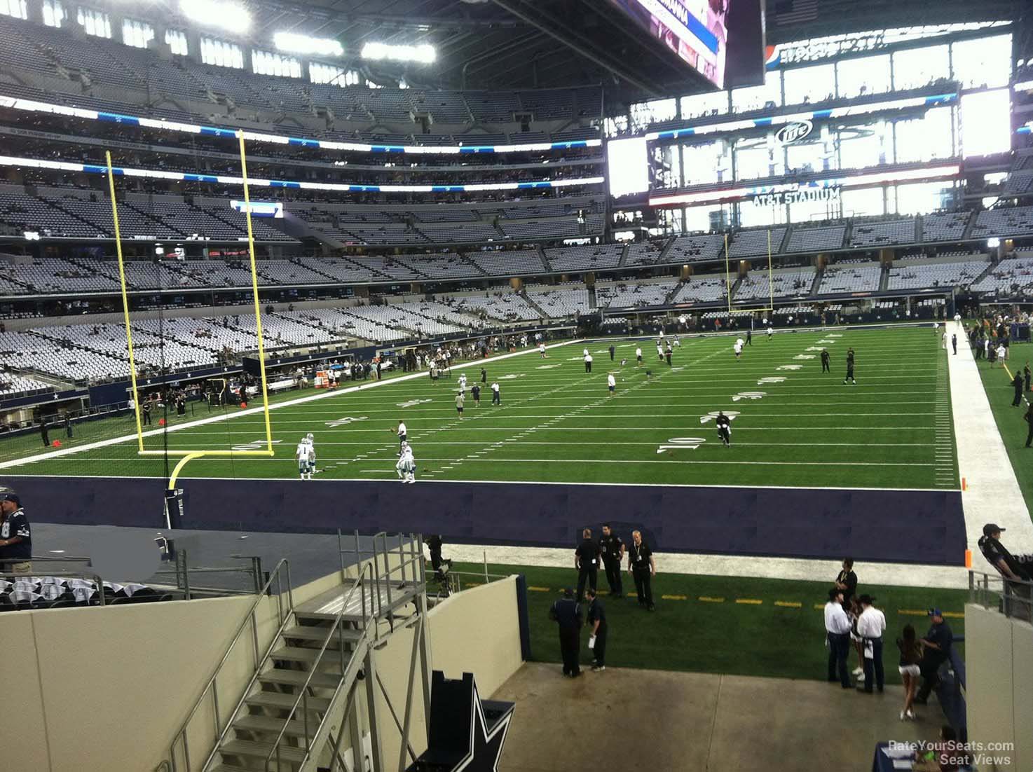 section 146, row 20 seat view  for football - at&t stadium (cowboys stadium)