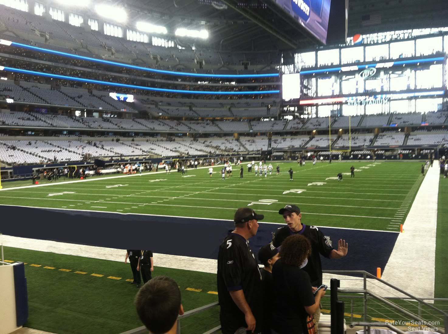 section 146, row 8 seat view  for football - at&t stadium