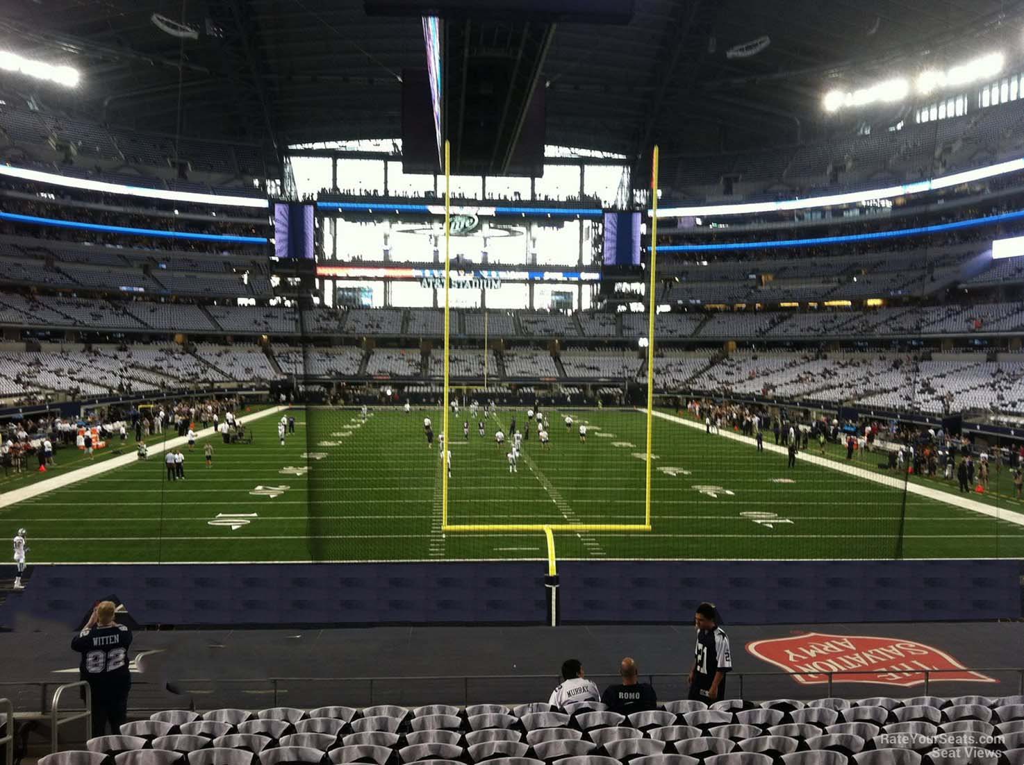 section 148, row 20 seat view  for football - at&t stadium (cowboys stadium)