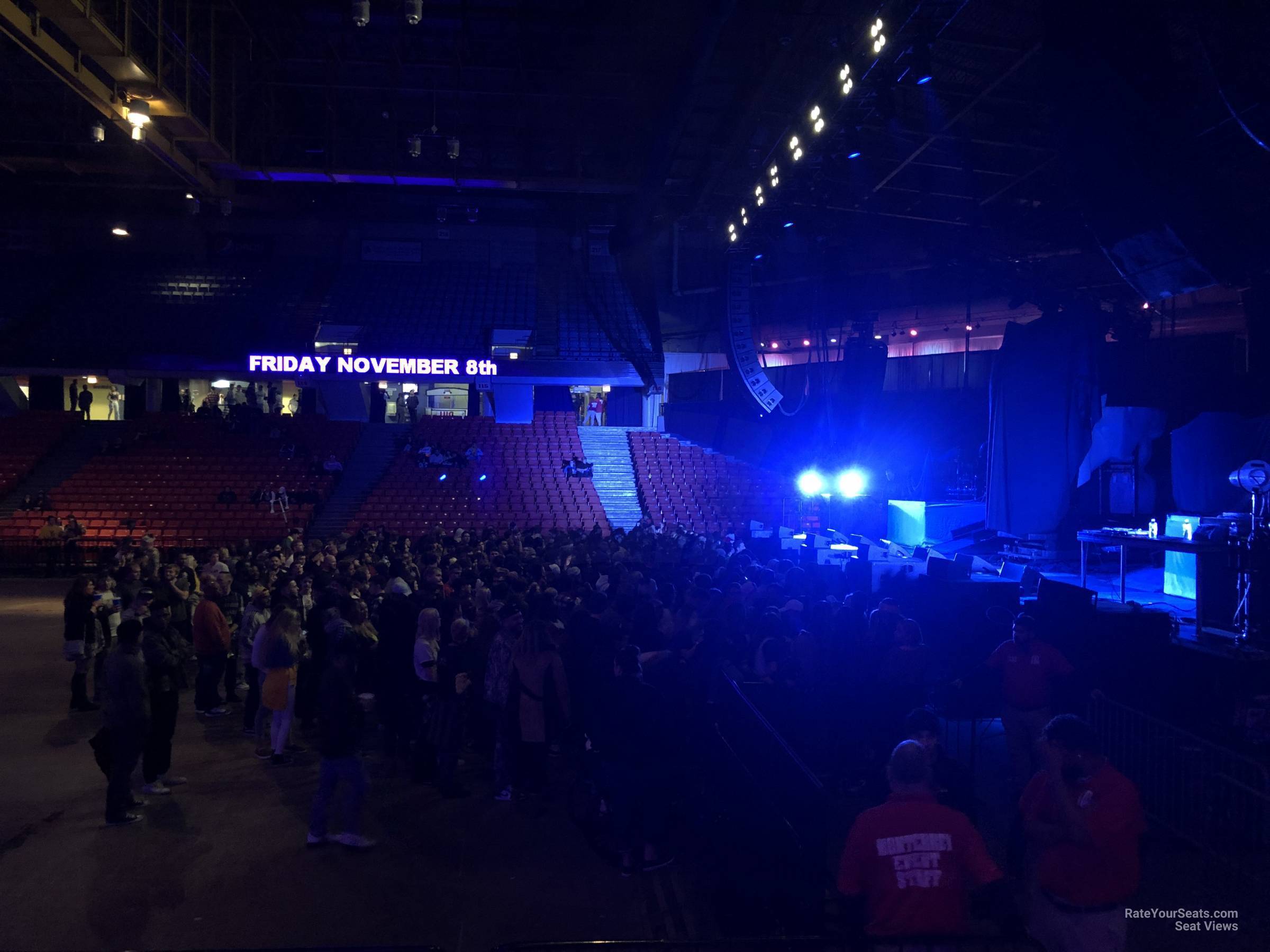 section 103, row g seat view  - credit union 1 arena