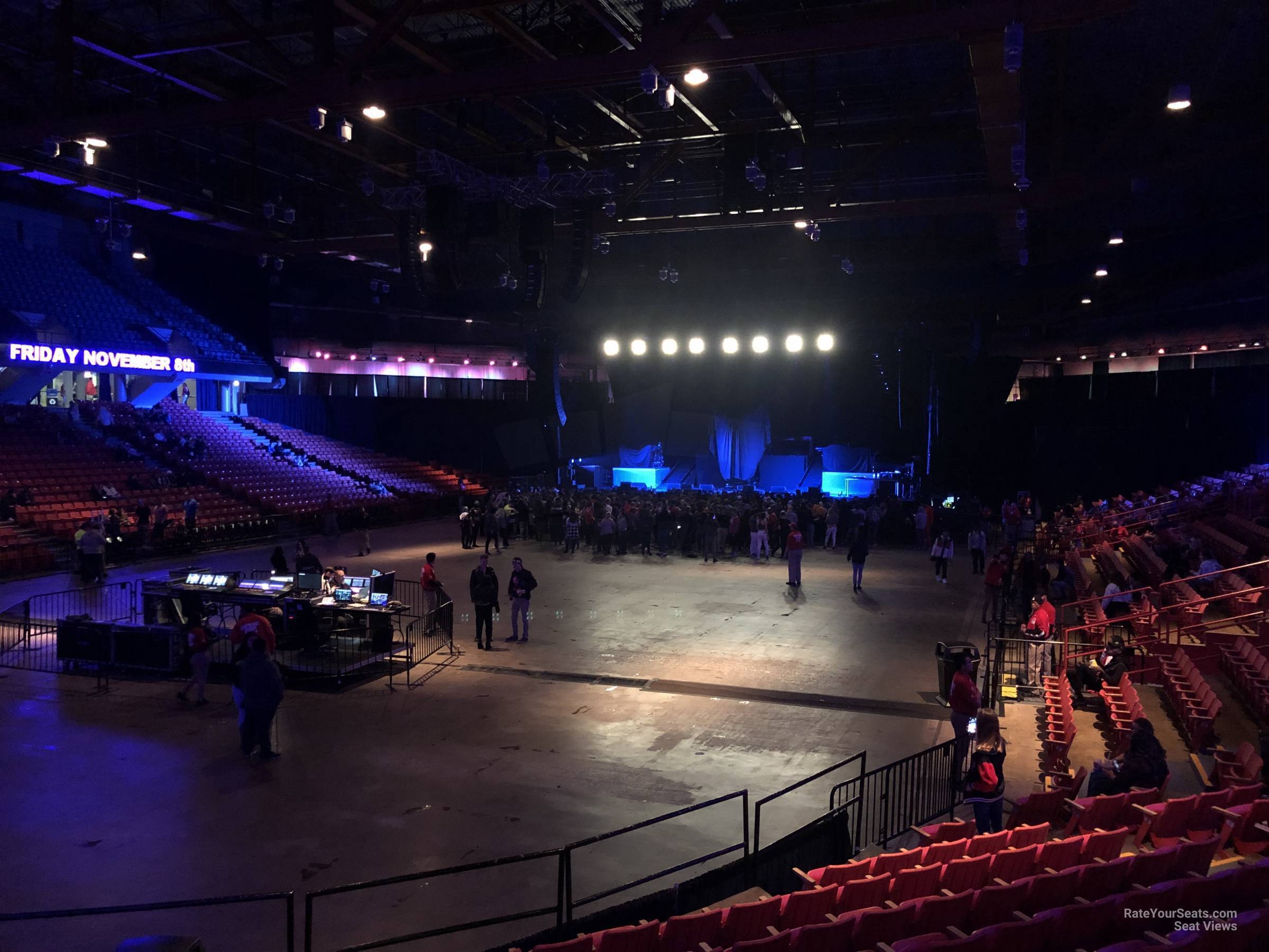 section 107, row m seat view  - credit union 1 arena