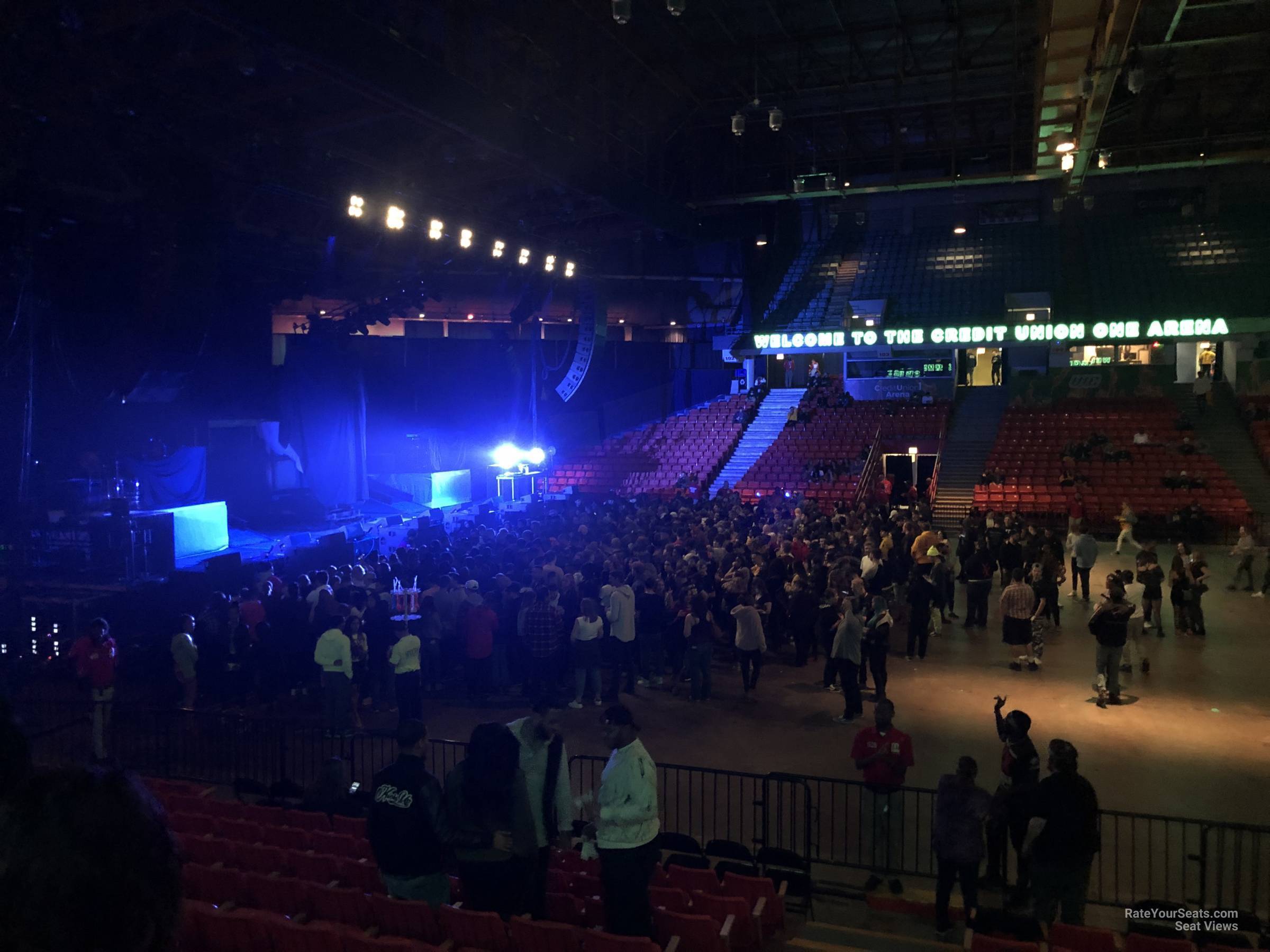 section 114, row m seat view  - credit union 1 arena