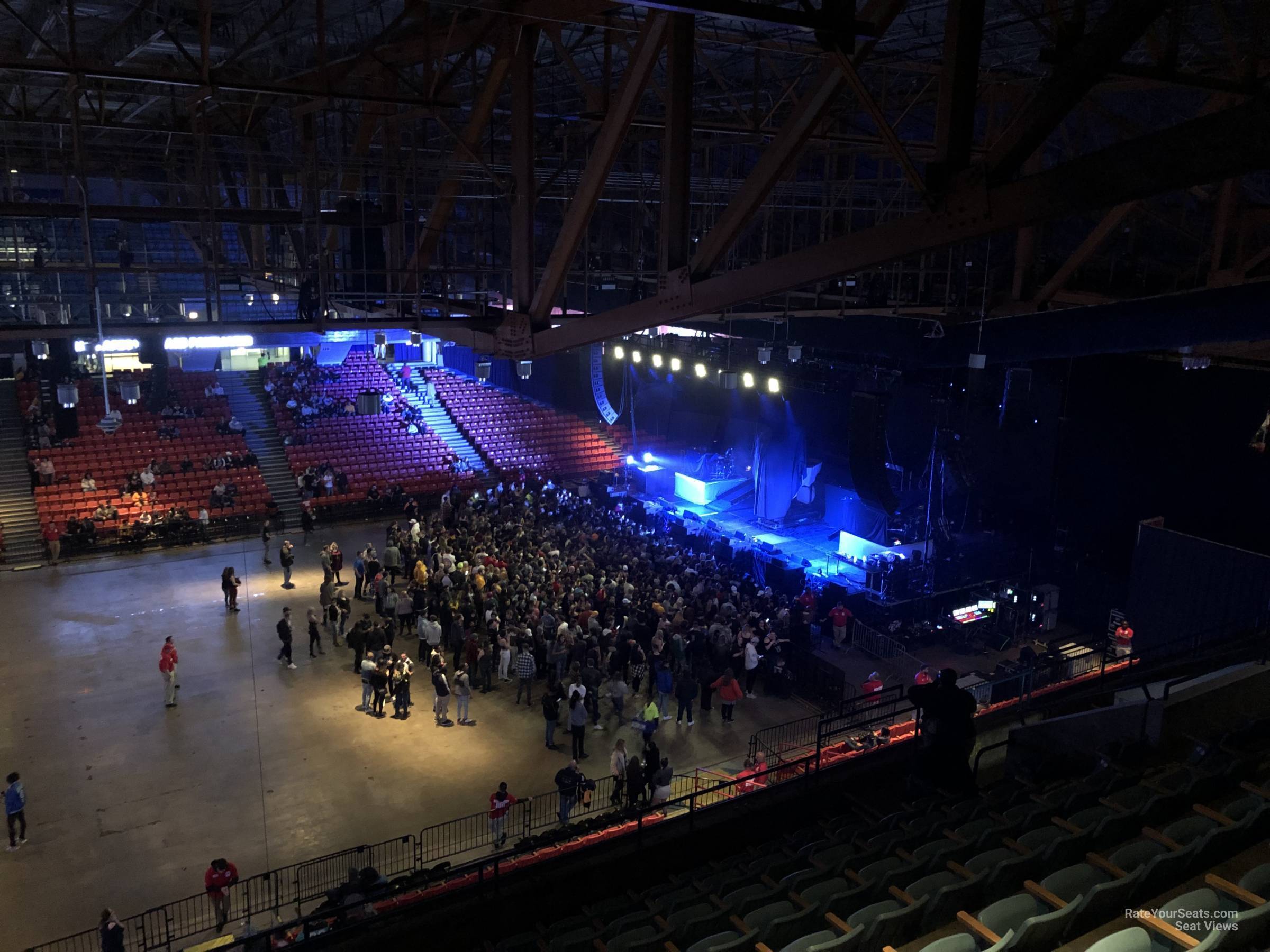 section 203, row k seat view  - credit union 1 arena