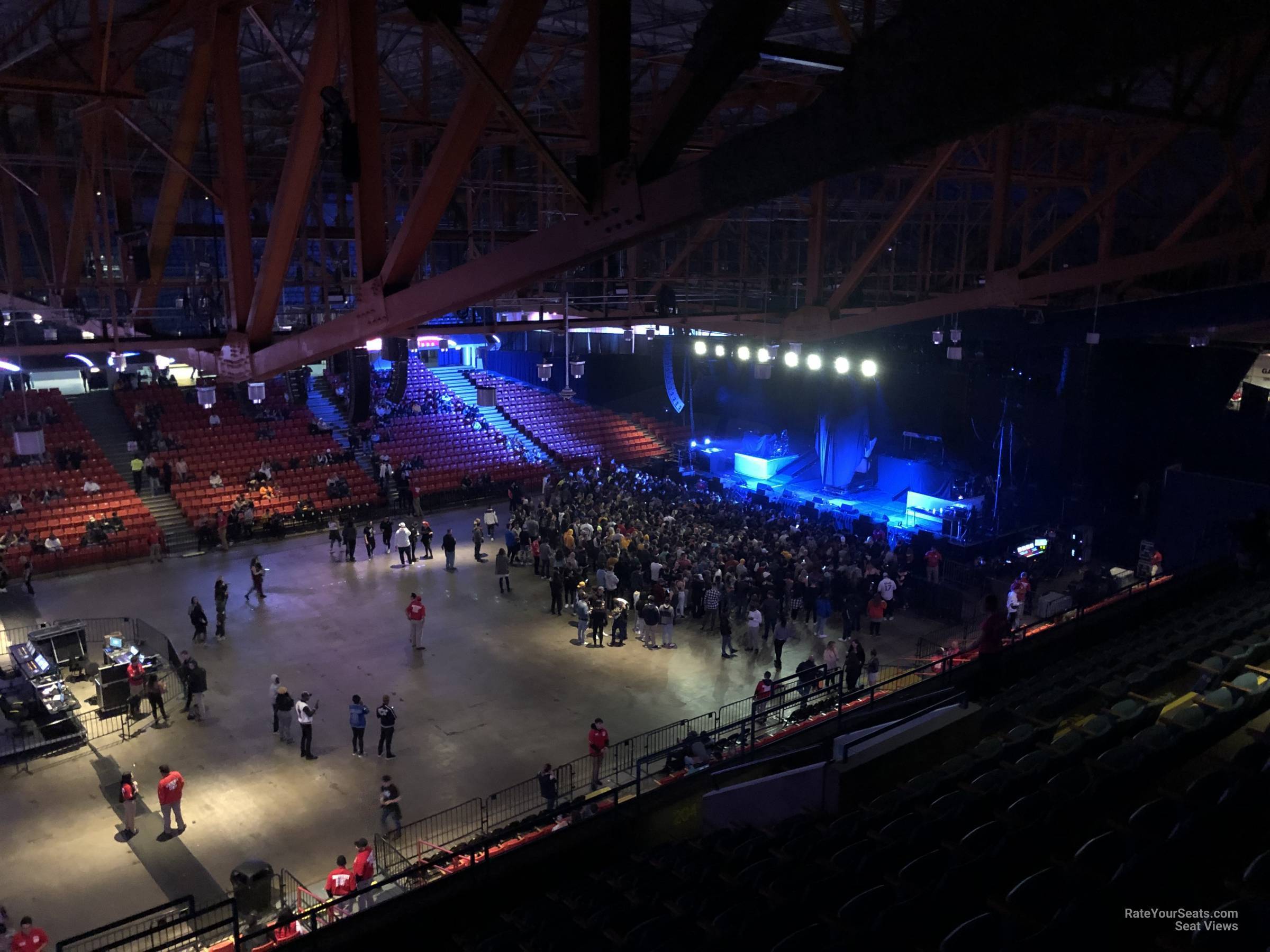 section 204, row k seat view  - credit union 1 arena