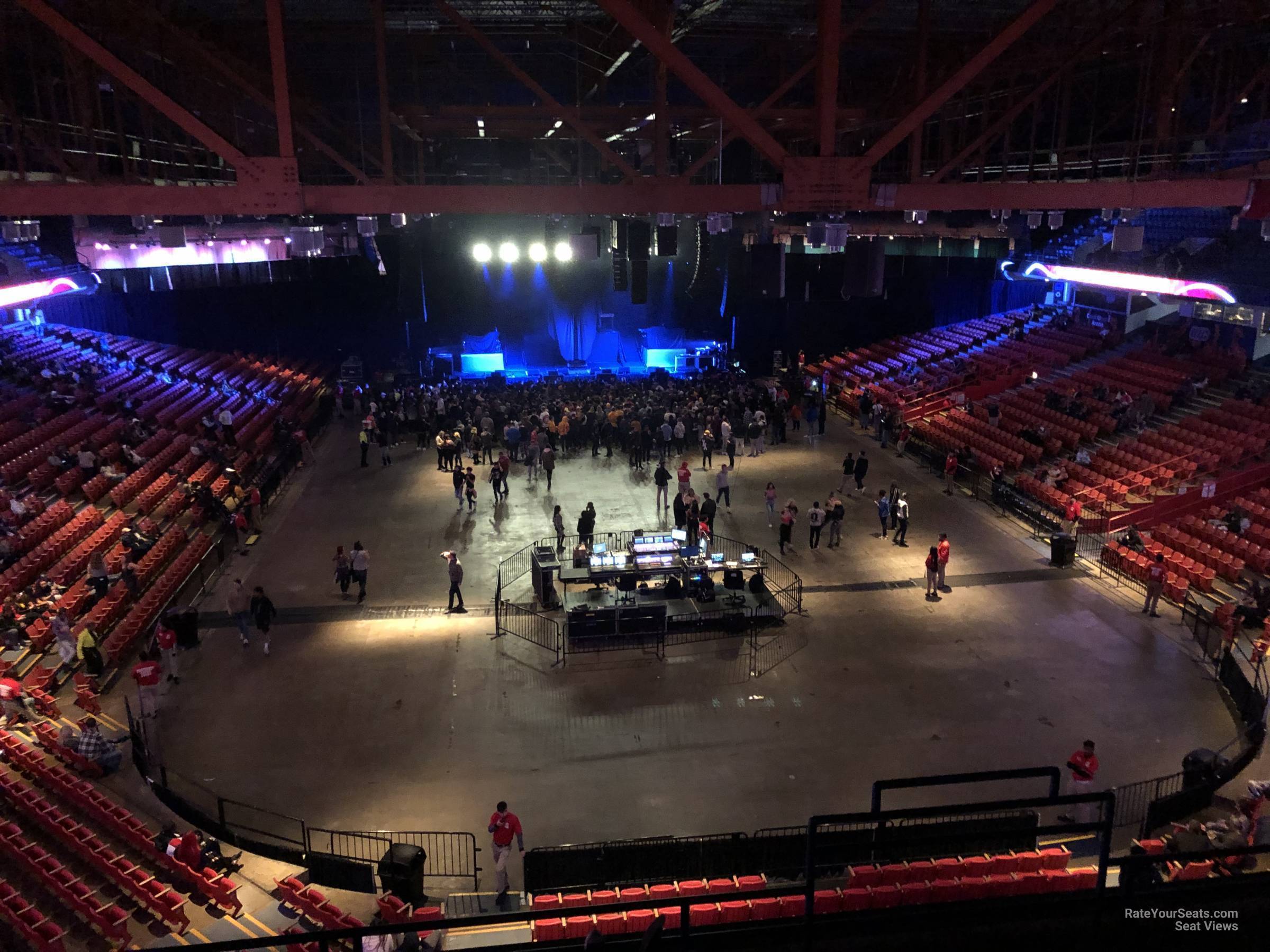 section 210, row f seat view  - credit union 1 arena