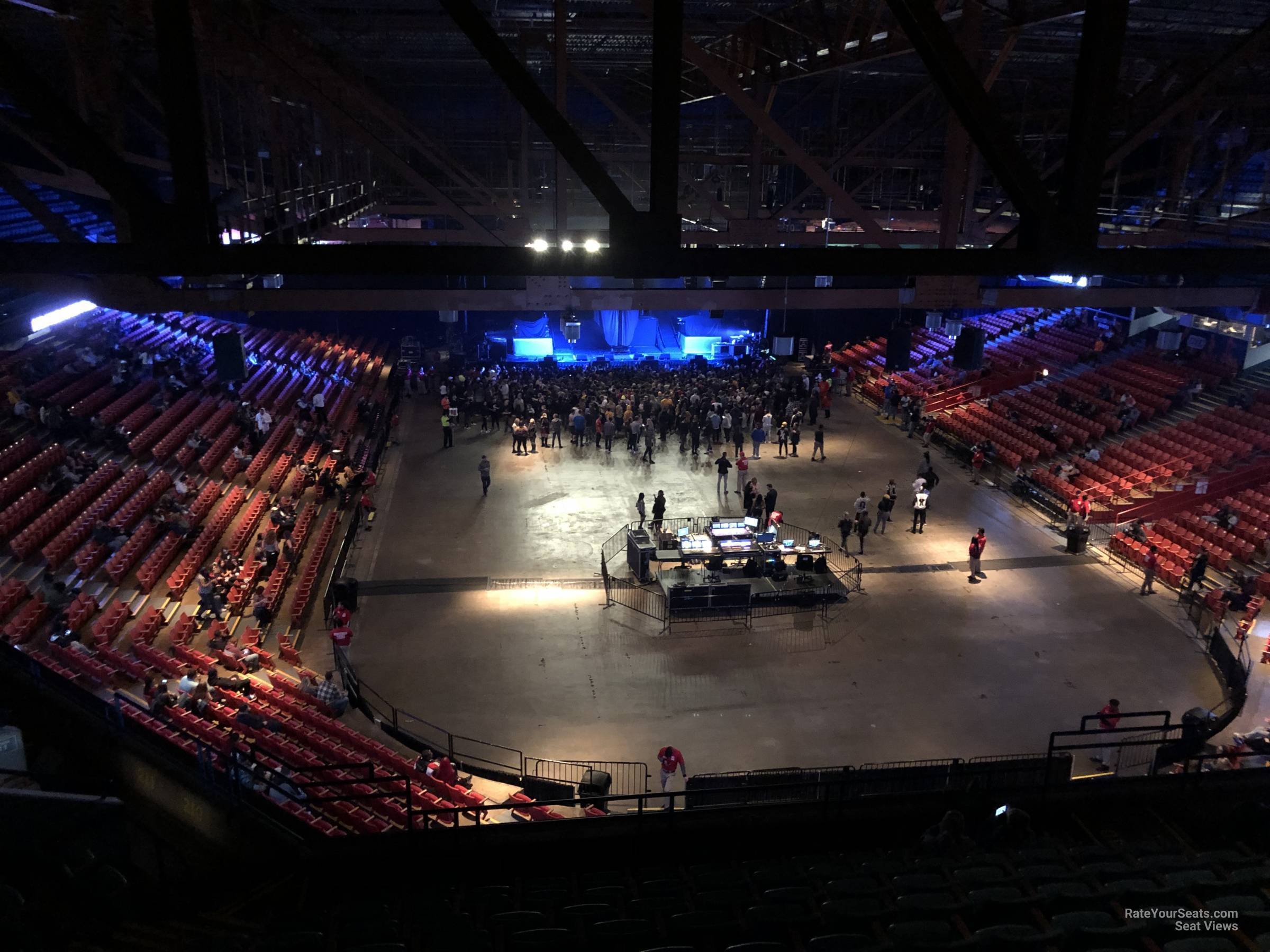 section 210, row k seat view  - credit union 1 arena
