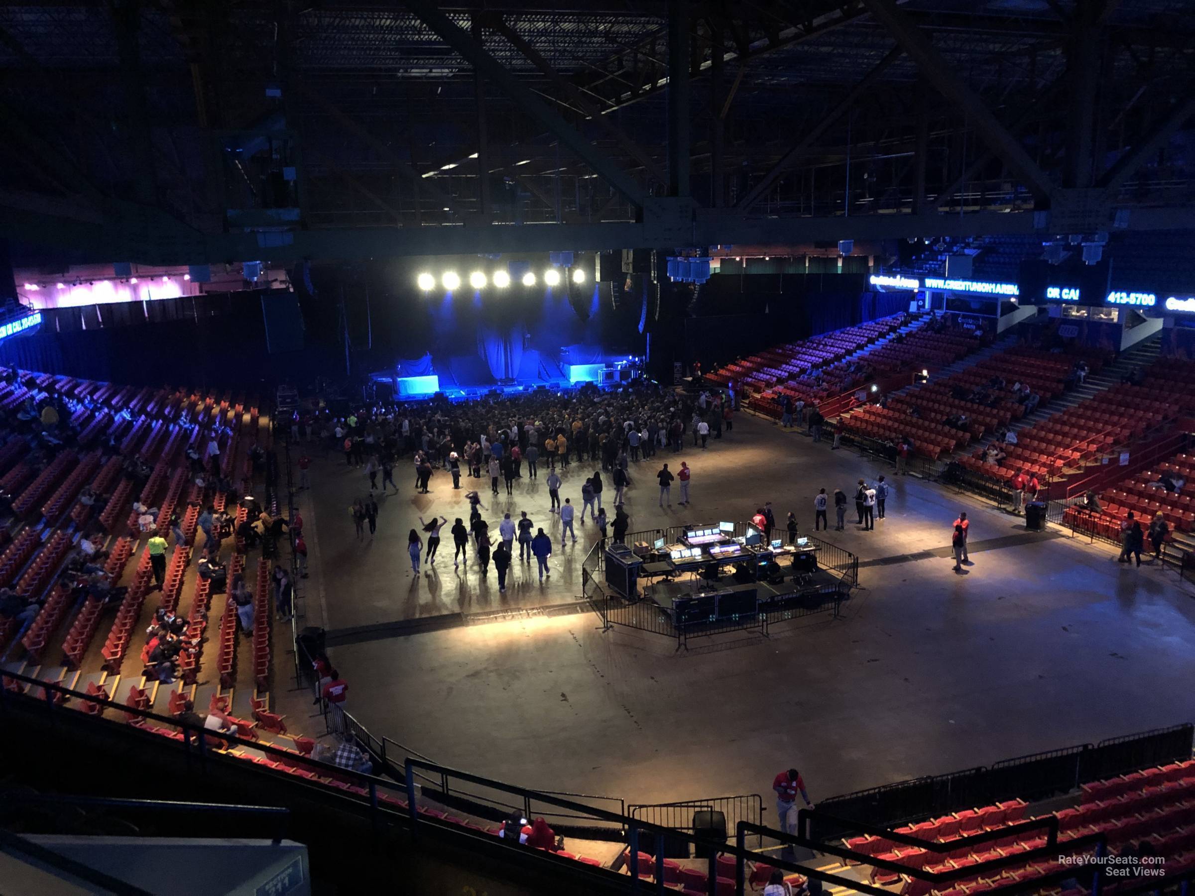 section 211, row f seat view - credit union 1 arena