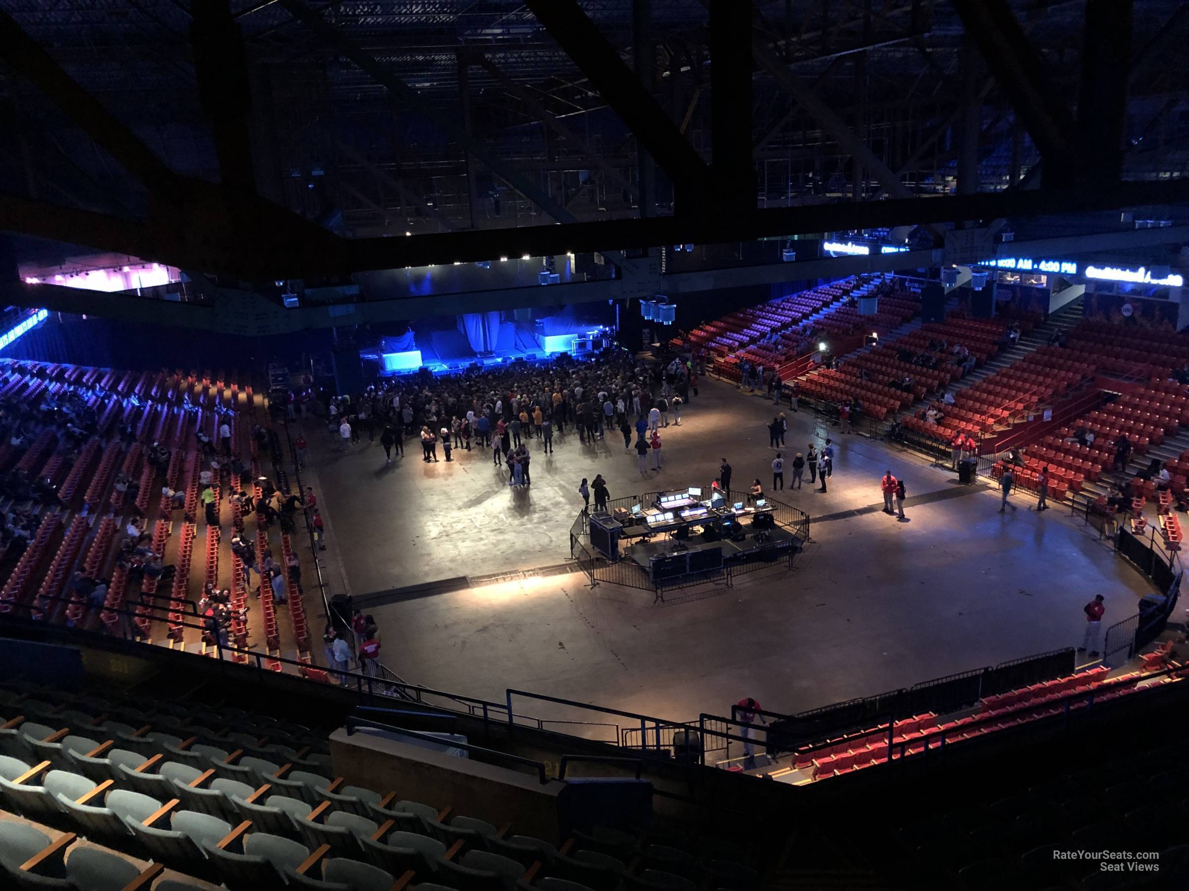 section 211, row k seat view - credit union 1 arena