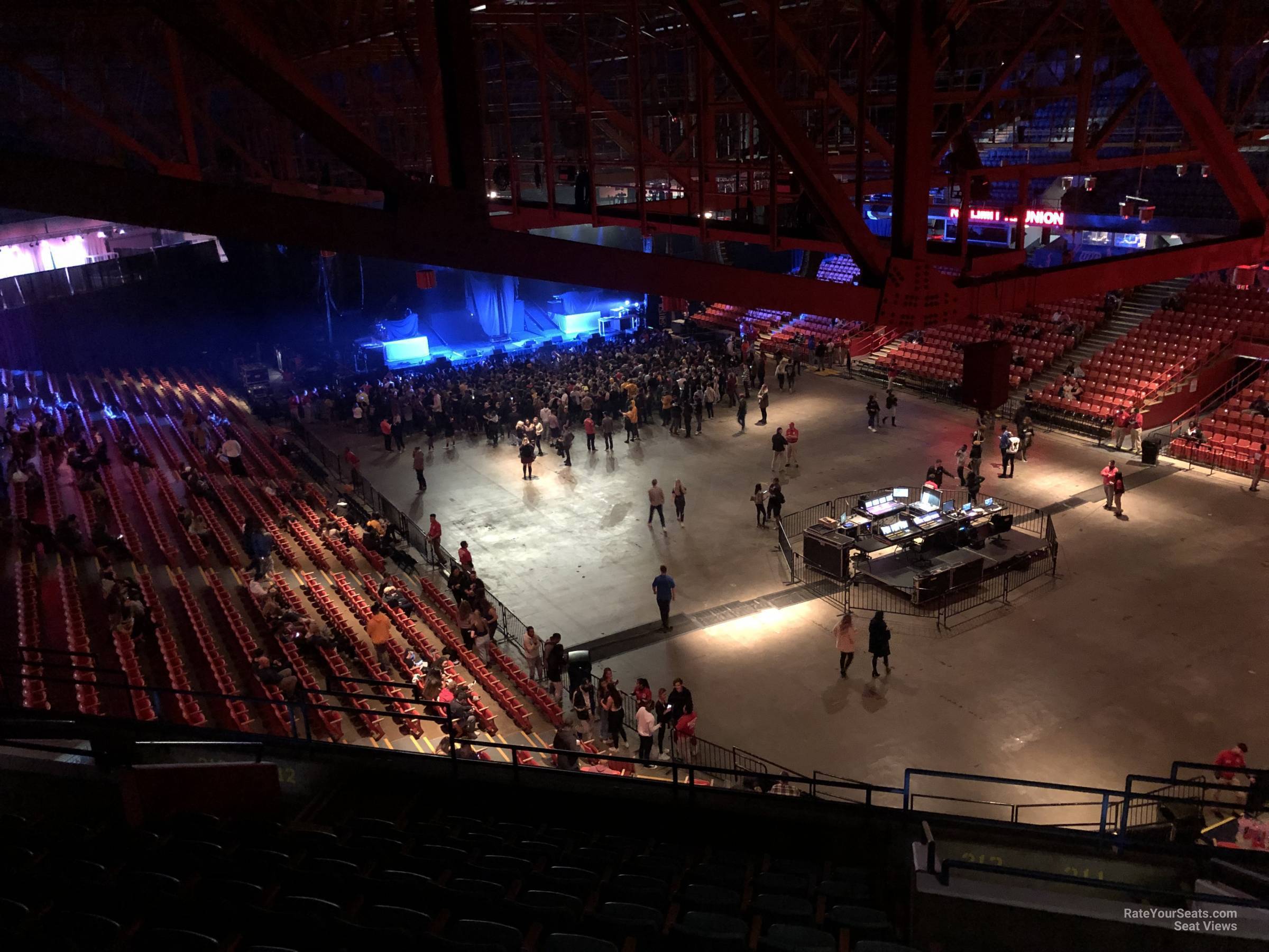 section 212, row k seat view - credit union 1 arena