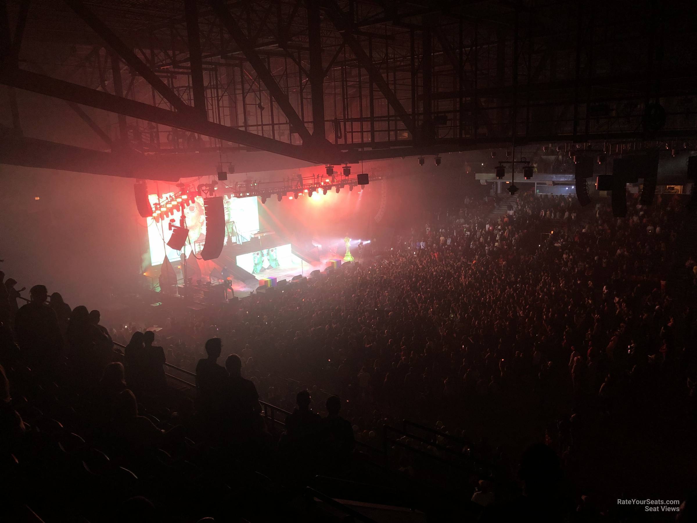 section 213, row g seat view  - credit union 1 arena