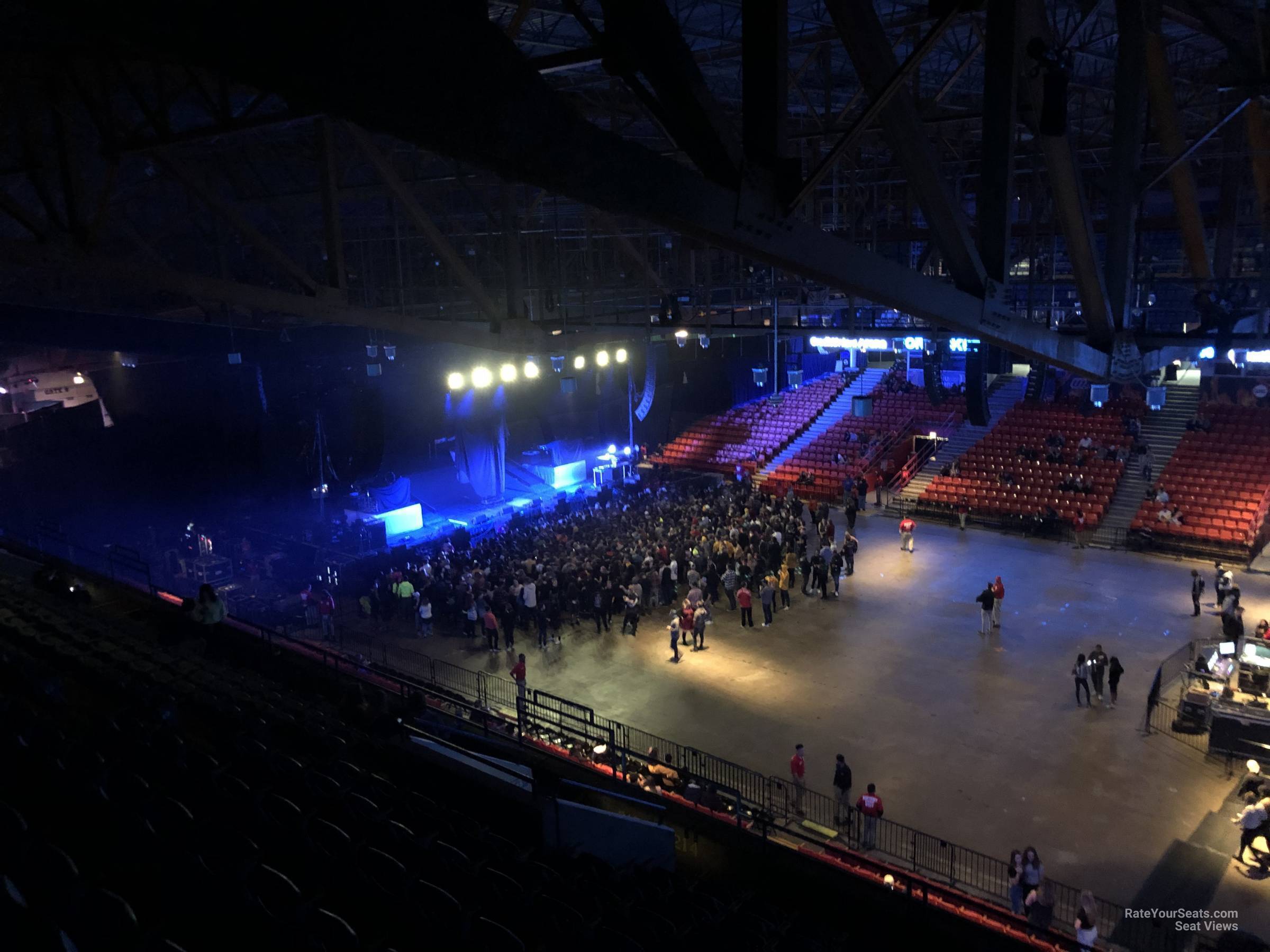 section 214, row k seat view - credit union 1 arena