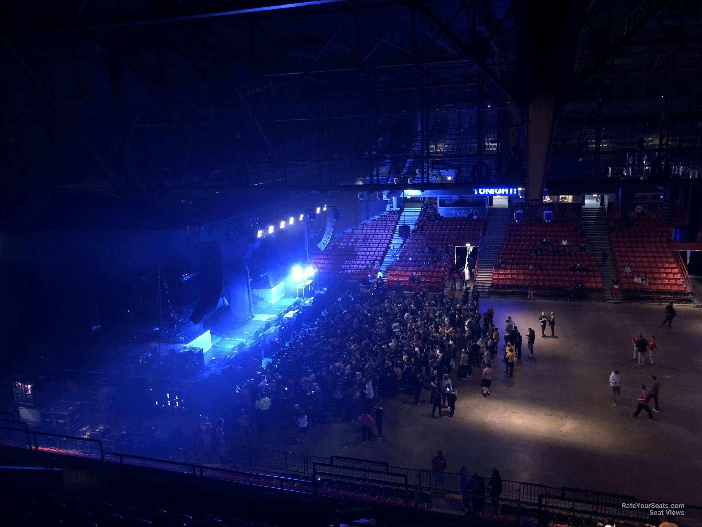 section 216, row k seat view  - credit union 1 arena