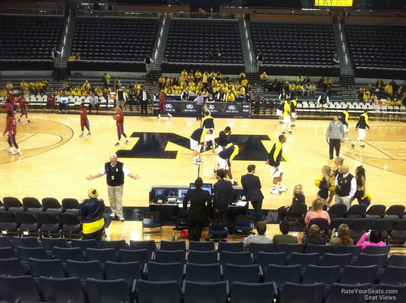 section 105, row 8 seat view  - crisler center