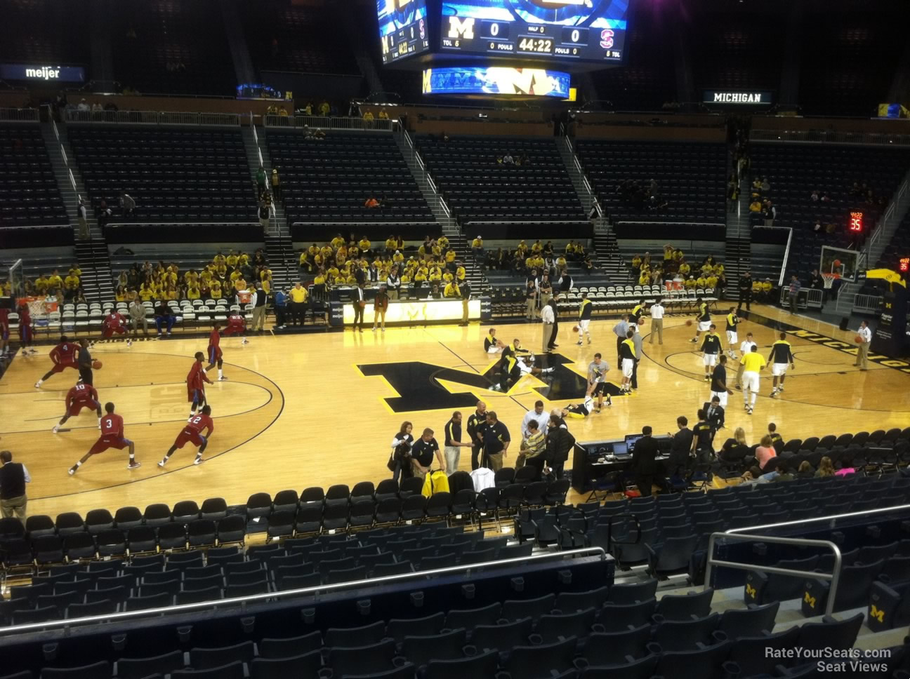 section 106, row 16 seat view  - crisler center