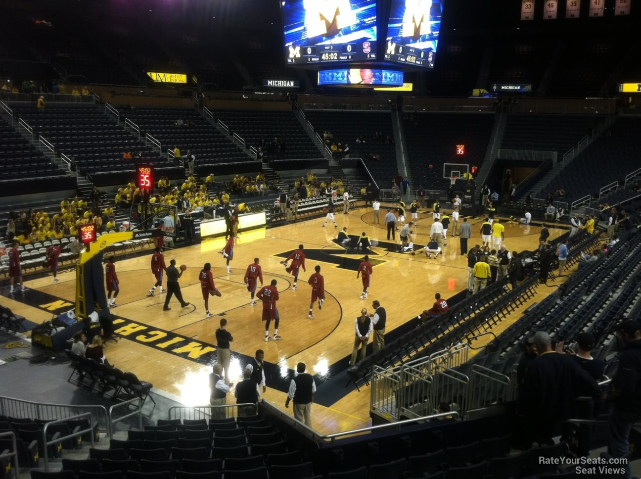 section 110, row 16 seat view  - crisler center