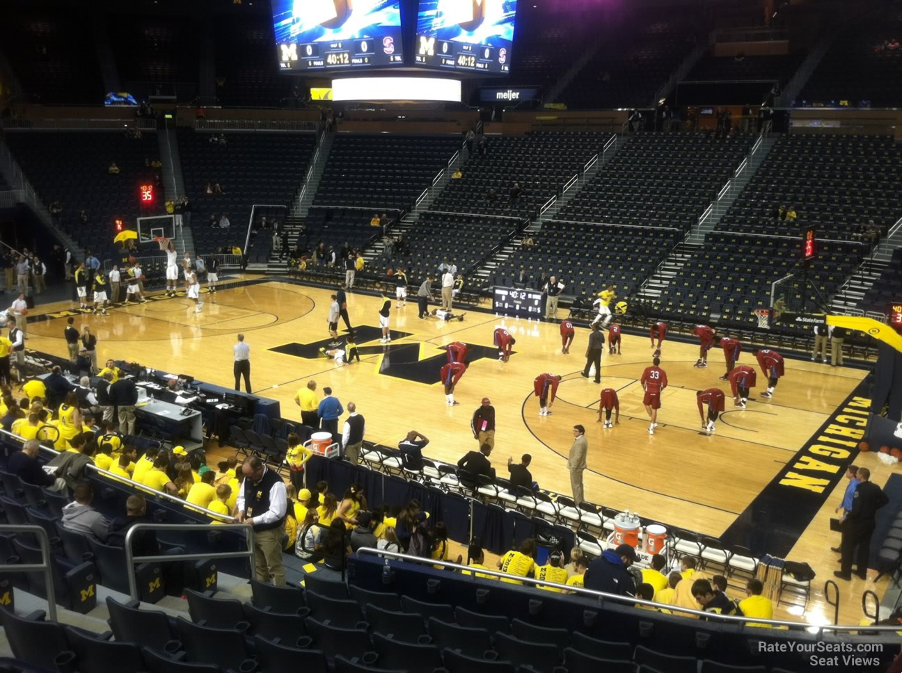 section 120, row 16 seat view  - crisler center