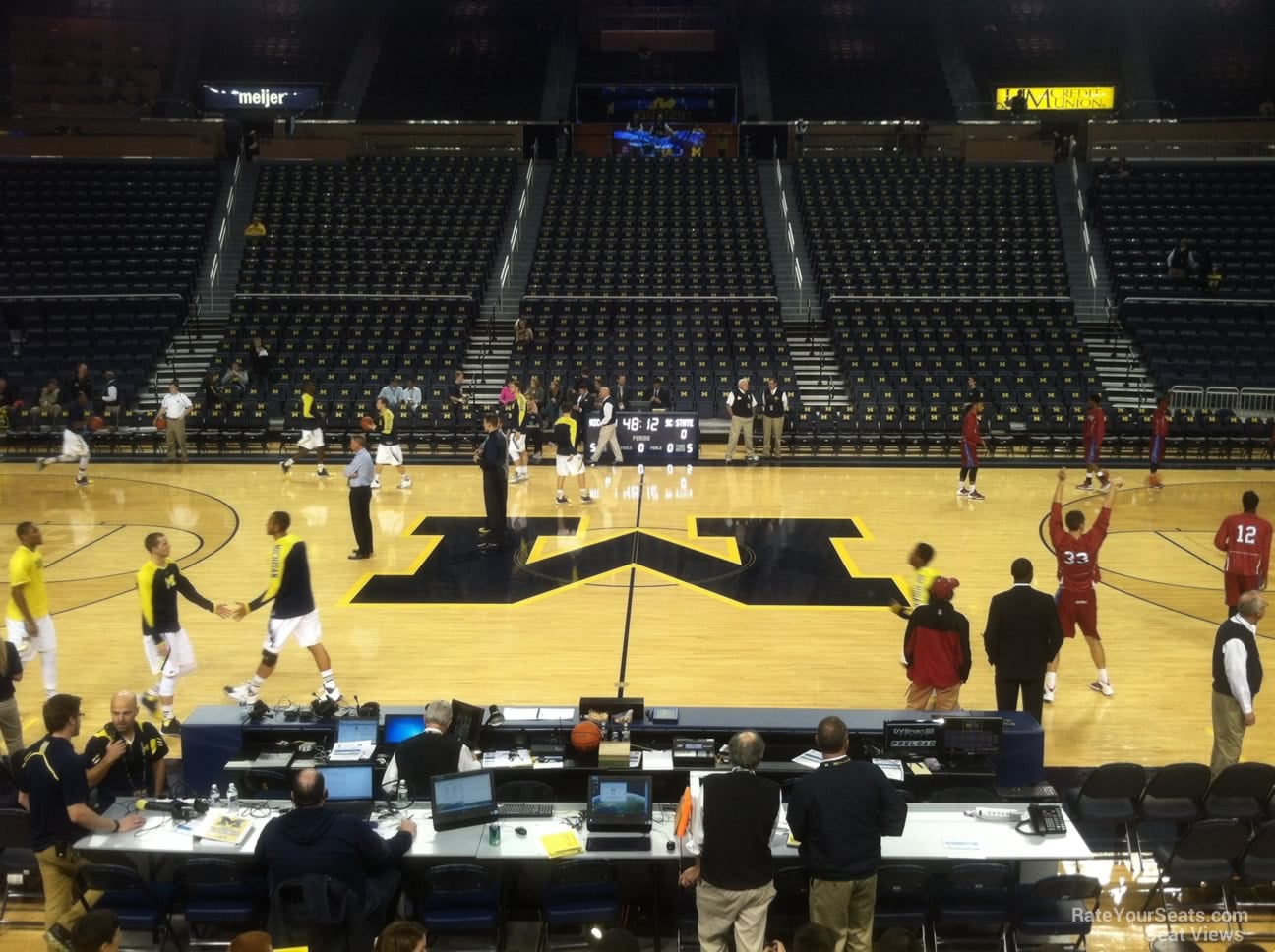 section 123, row 8 seat view  - crisler center