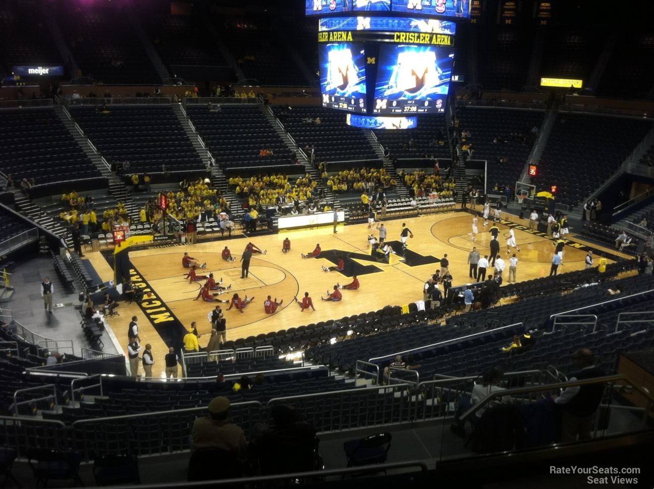 section 208, row 28 seat view  - crisler center