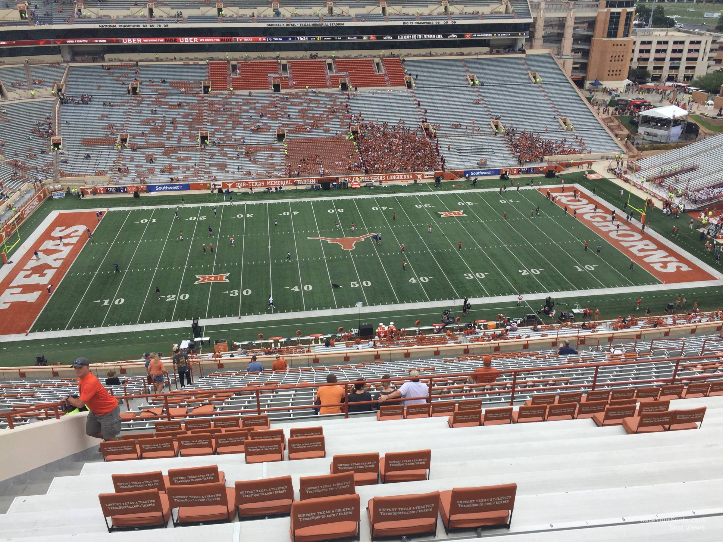 section 105, row 30 seat view  - dkr-texas memorial stadium