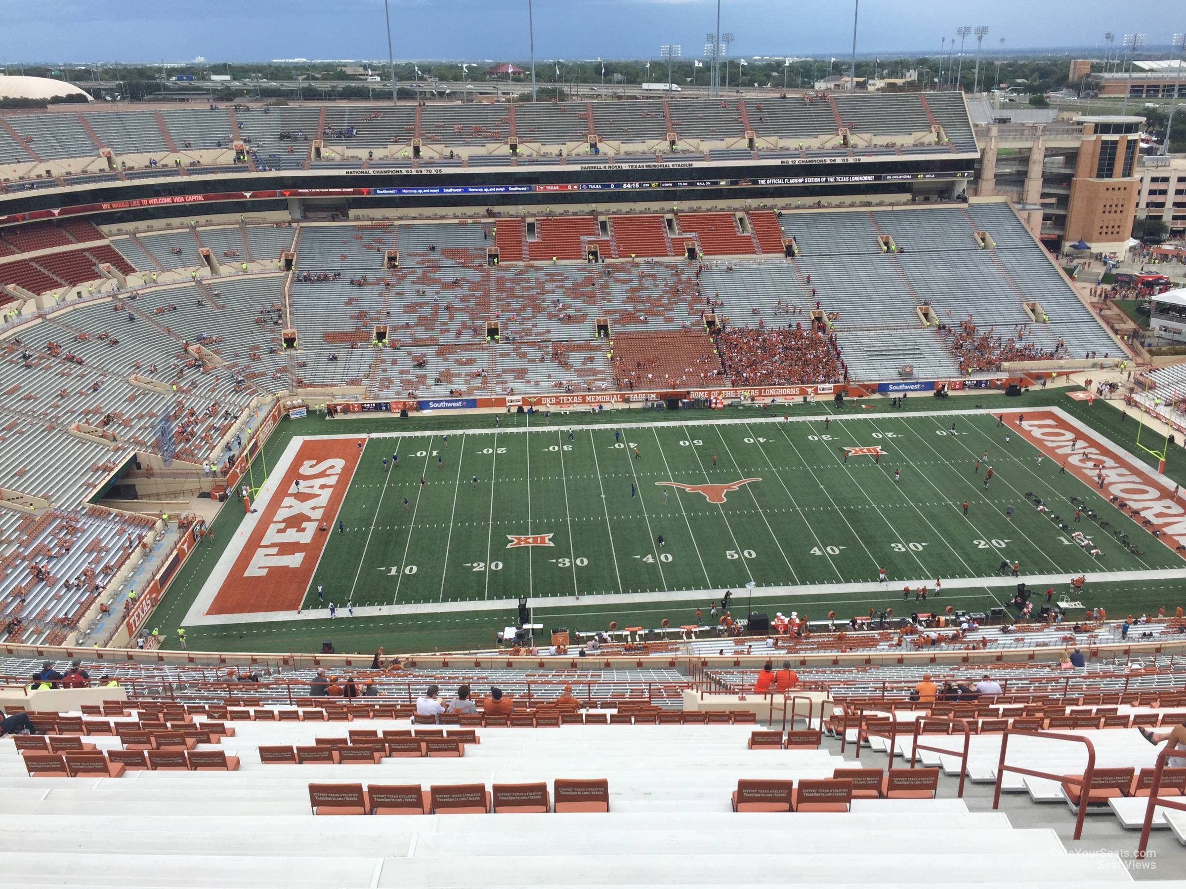 section 106, row 50 seat view  - dkr-texas memorial stadium