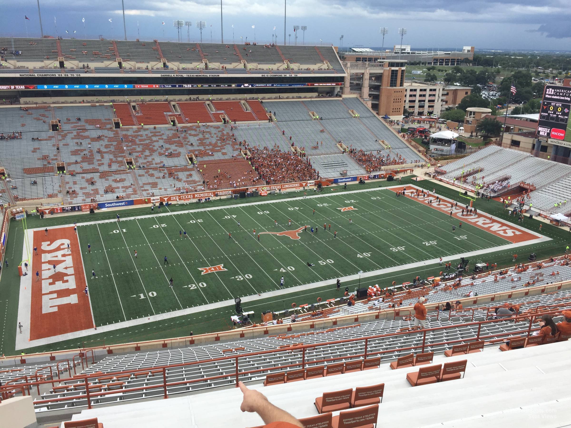 section 107, row 30 seat view  - dkr-texas memorial stadium