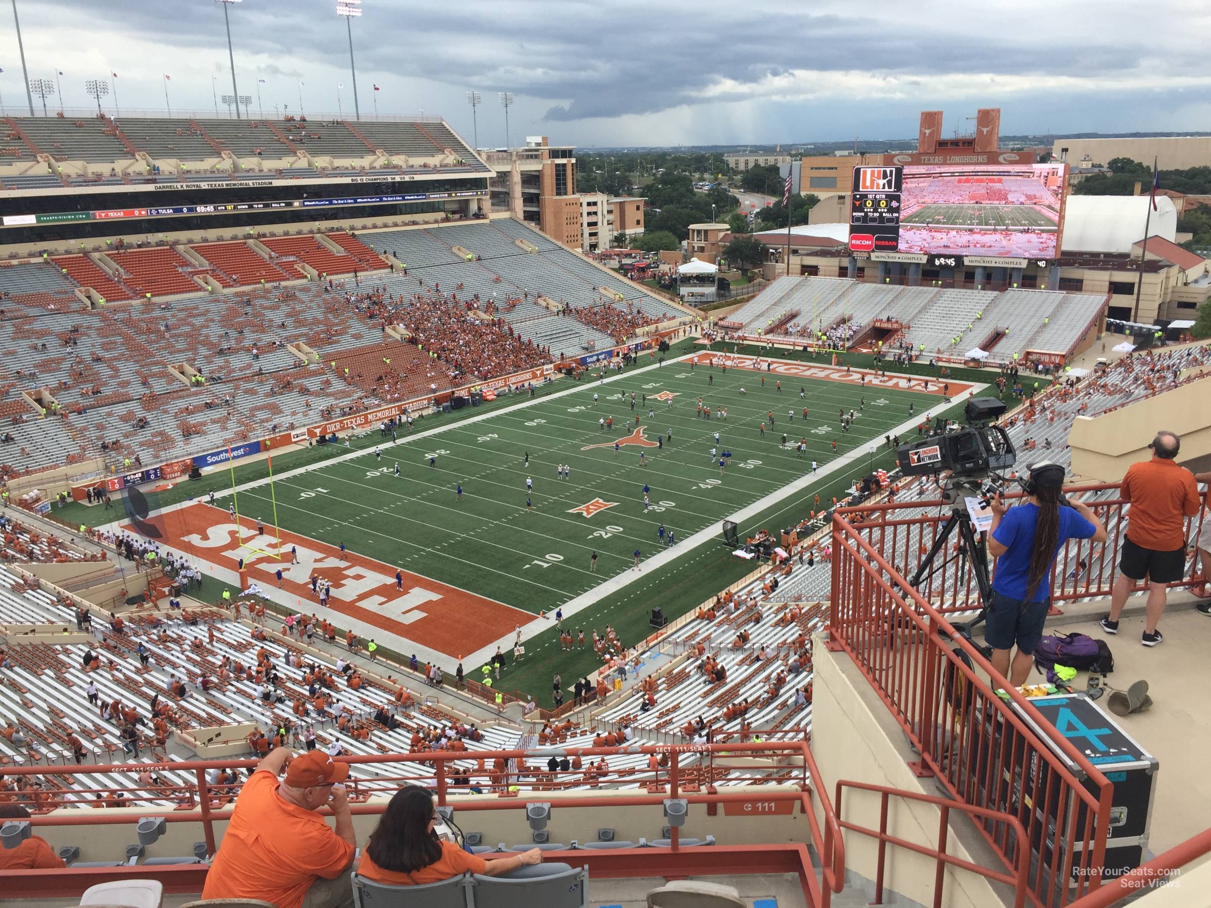 section 111, row 10 seat view  - dkr-texas memorial stadium