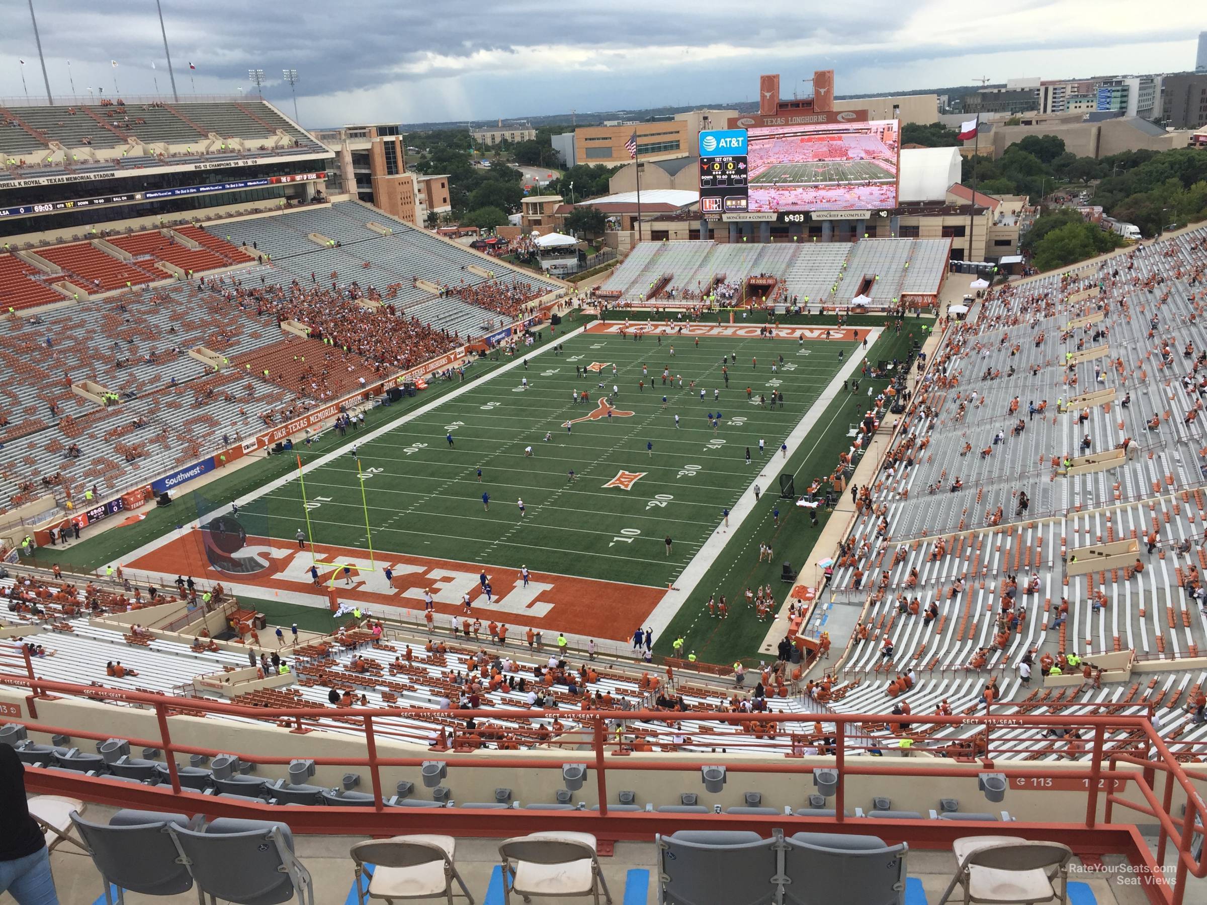 section 113, row 10 seat view  - dkr-texas memorial stadium