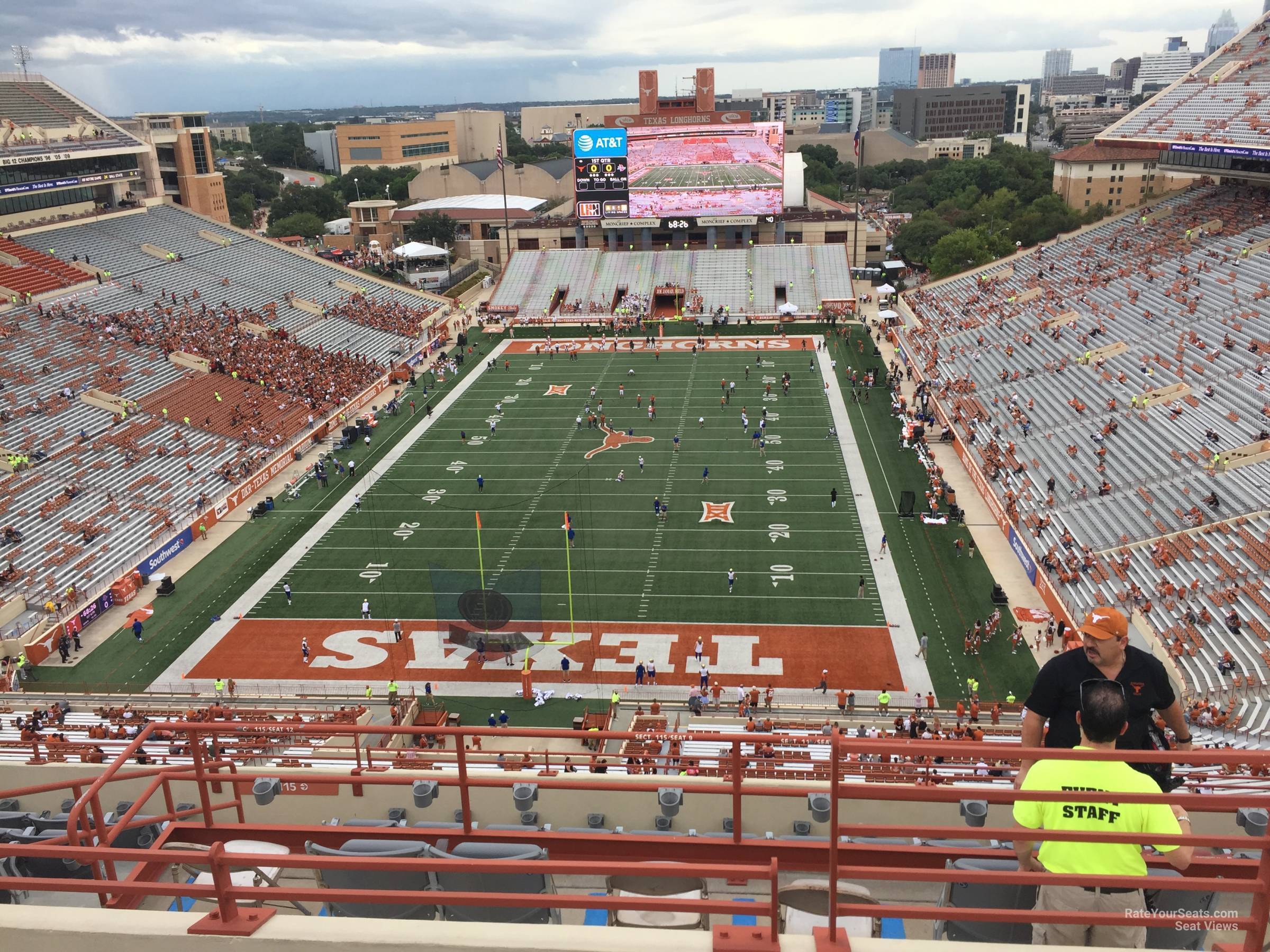 section 115, row 10 seat view  - dkr-texas memorial stadium
