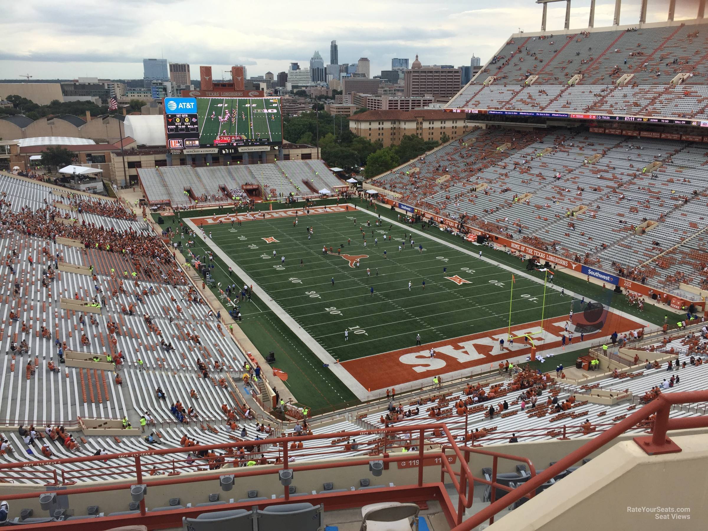 section 119, row 10 seat view  - dkr-texas memorial stadium