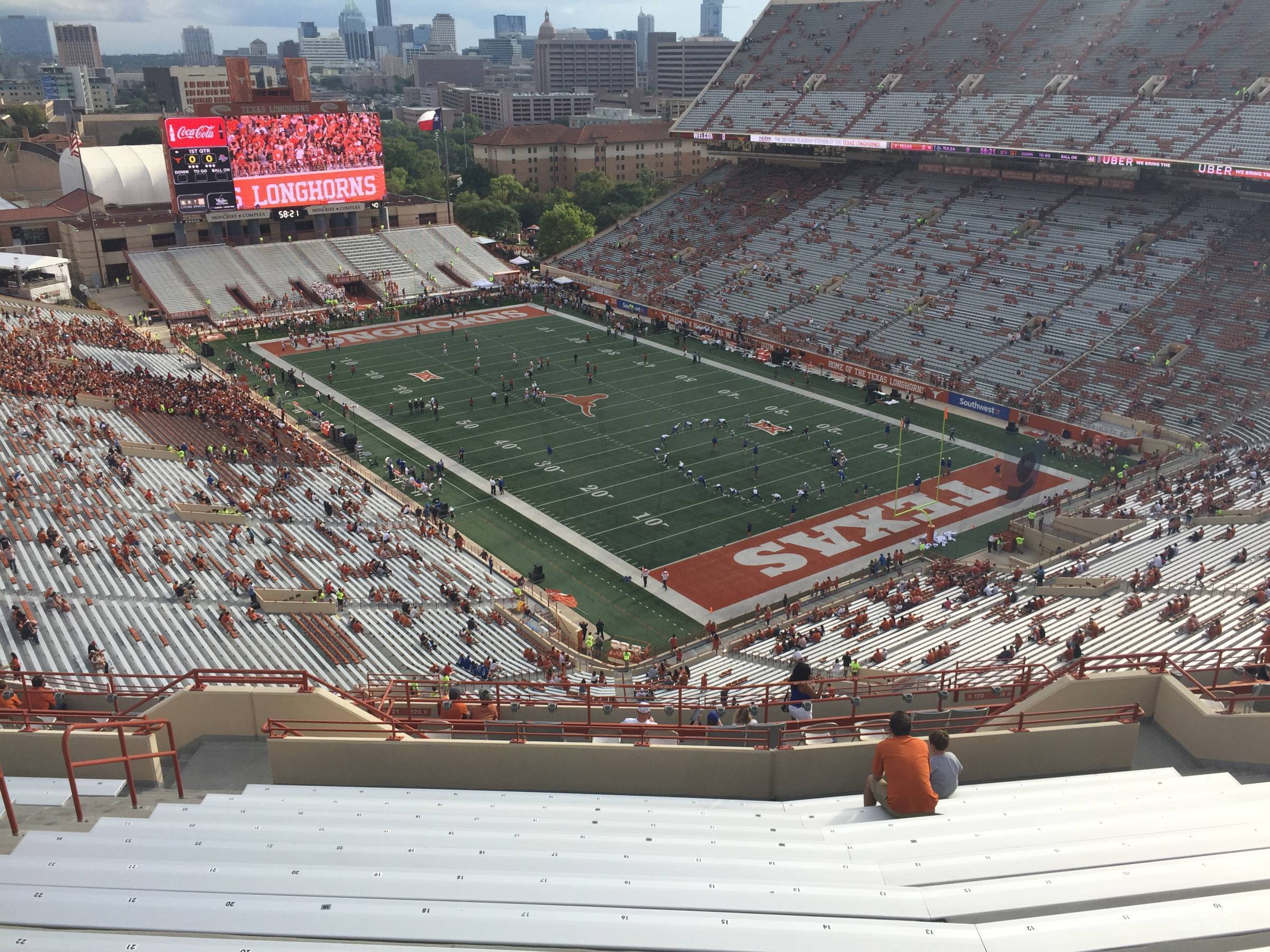 section 120, row 20 seat view  - dkr-texas memorial stadium