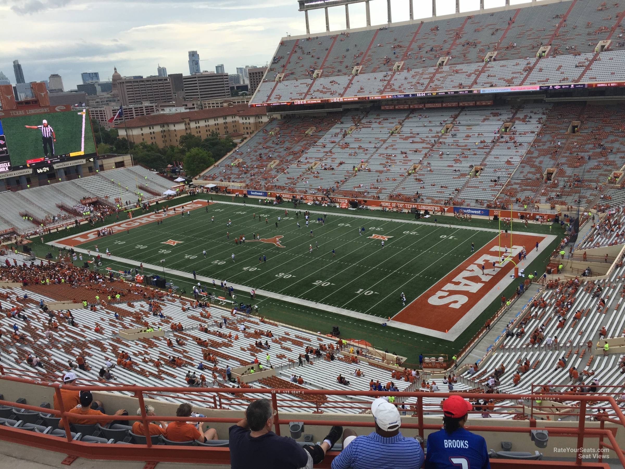 section 123, row 10 seat view  - dkr-texas memorial stadium