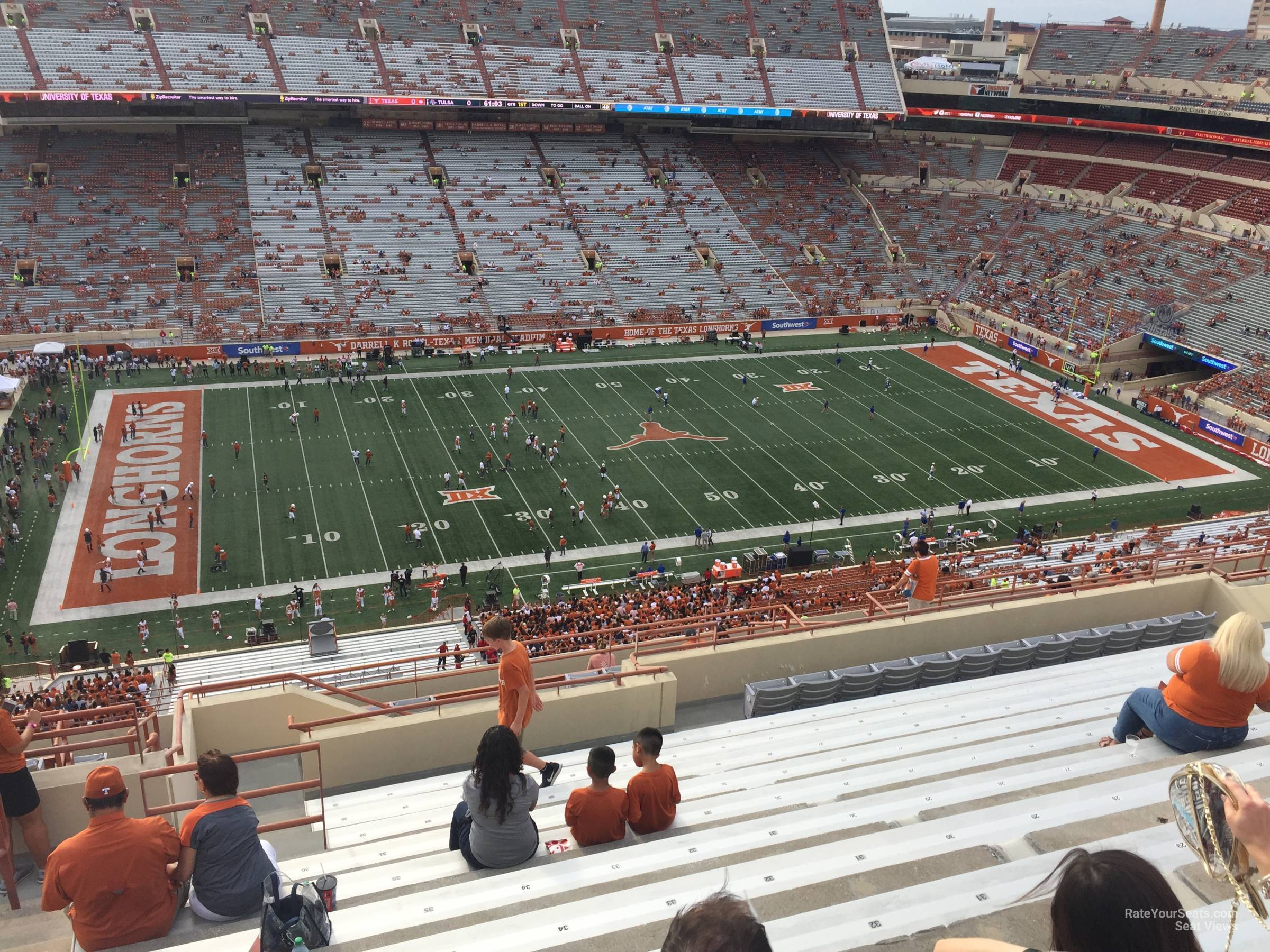 section 130, row 20 seat view  - dkr-texas memorial stadium