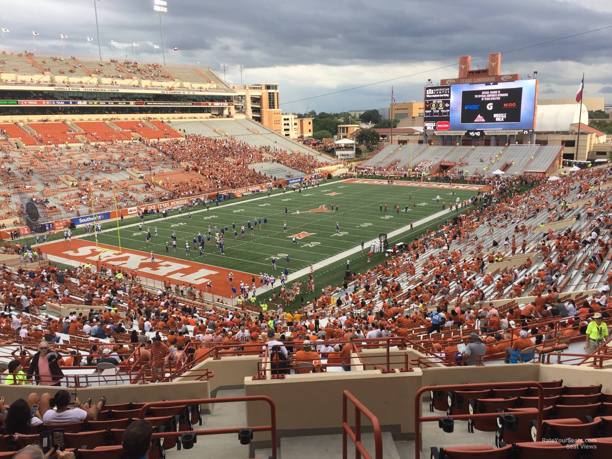 touchdown club 13 seat view  - dkr-texas memorial stadium