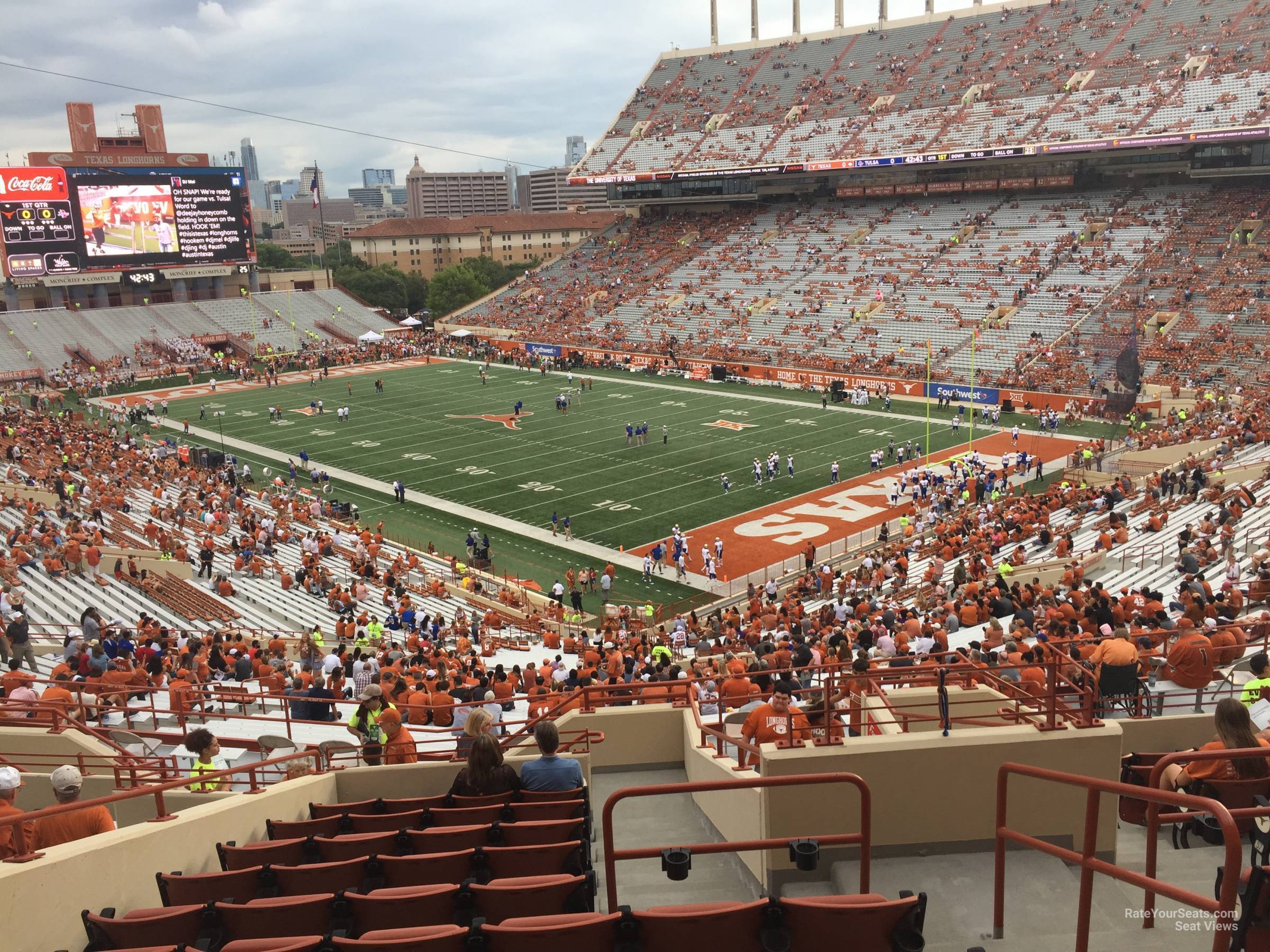 touchdown club 19 seat view  - dkr-texas memorial stadium